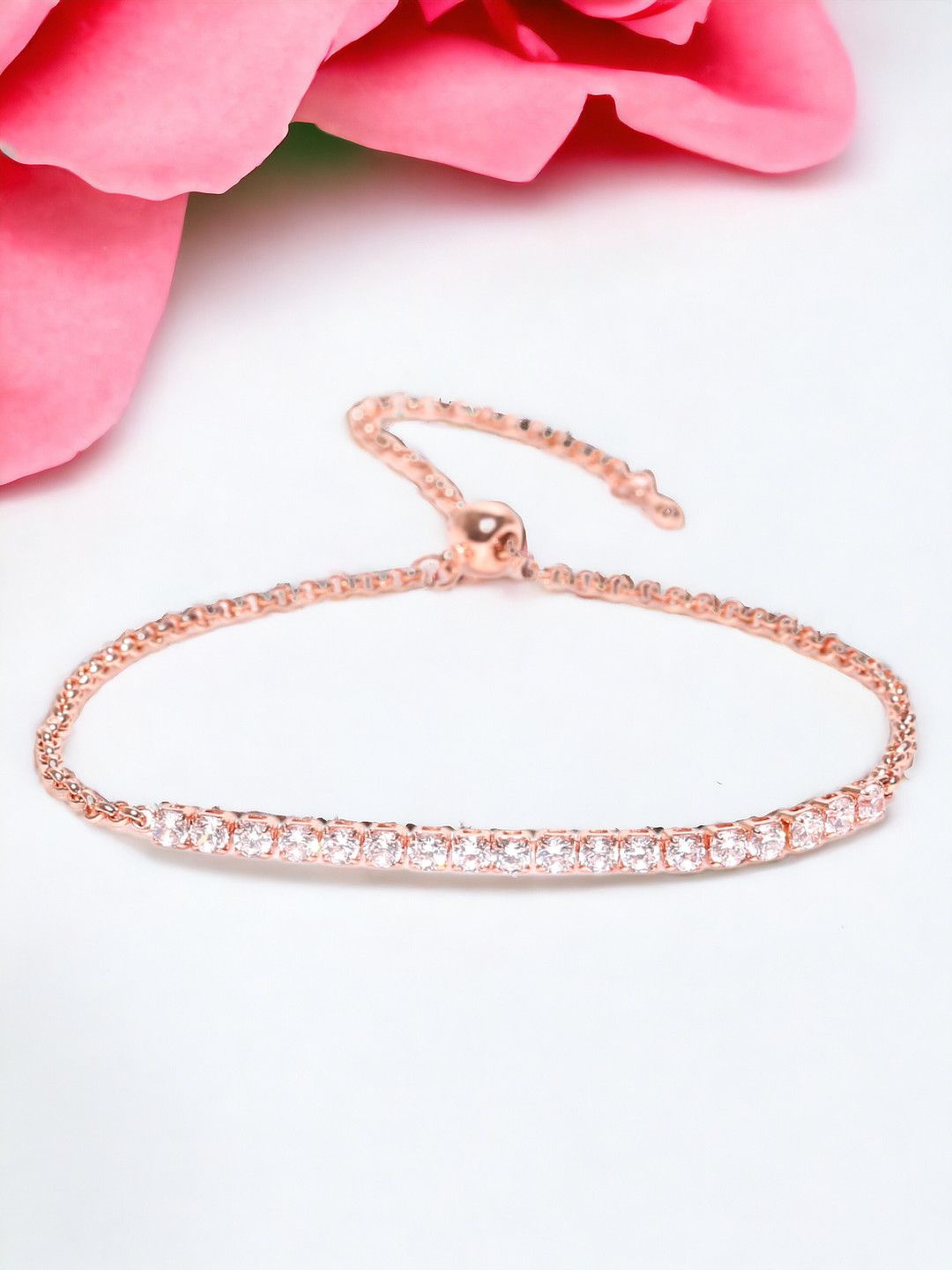 

DressBerry Rose Gold-Plated Cubic Zirconia Link Bracelet