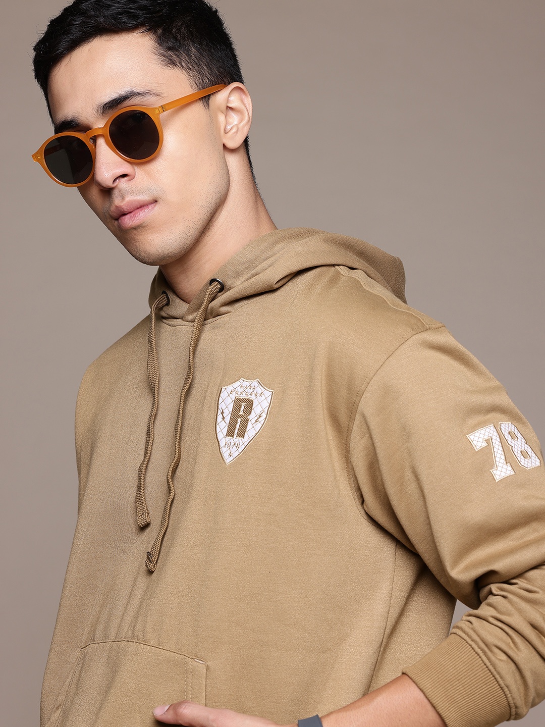 

The Roadster Lifestyle Co. Relaxed Fit Hooded Sweatshirt, Brown
