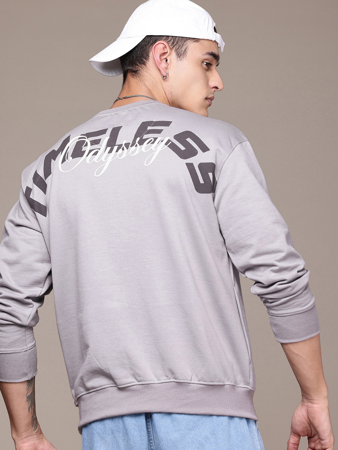 

The Roadster Life Co. Typography Printed Relaxed Fit Sweatshirt, Grey