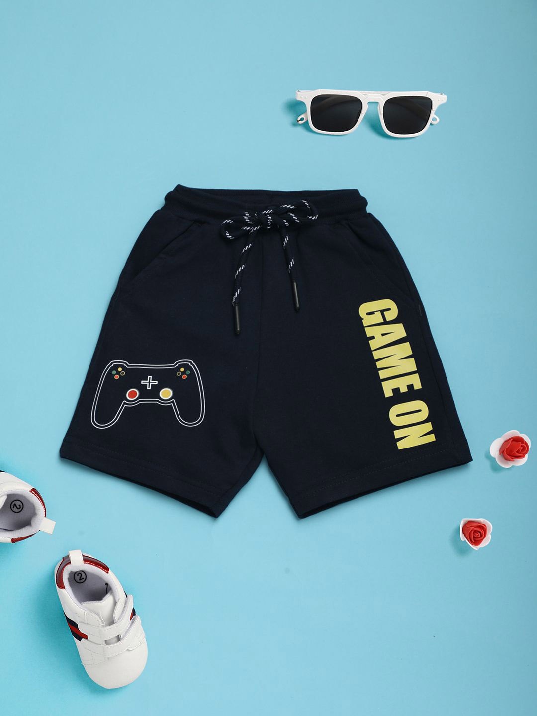 

V-Mart Boys Printed Shorts, Blue