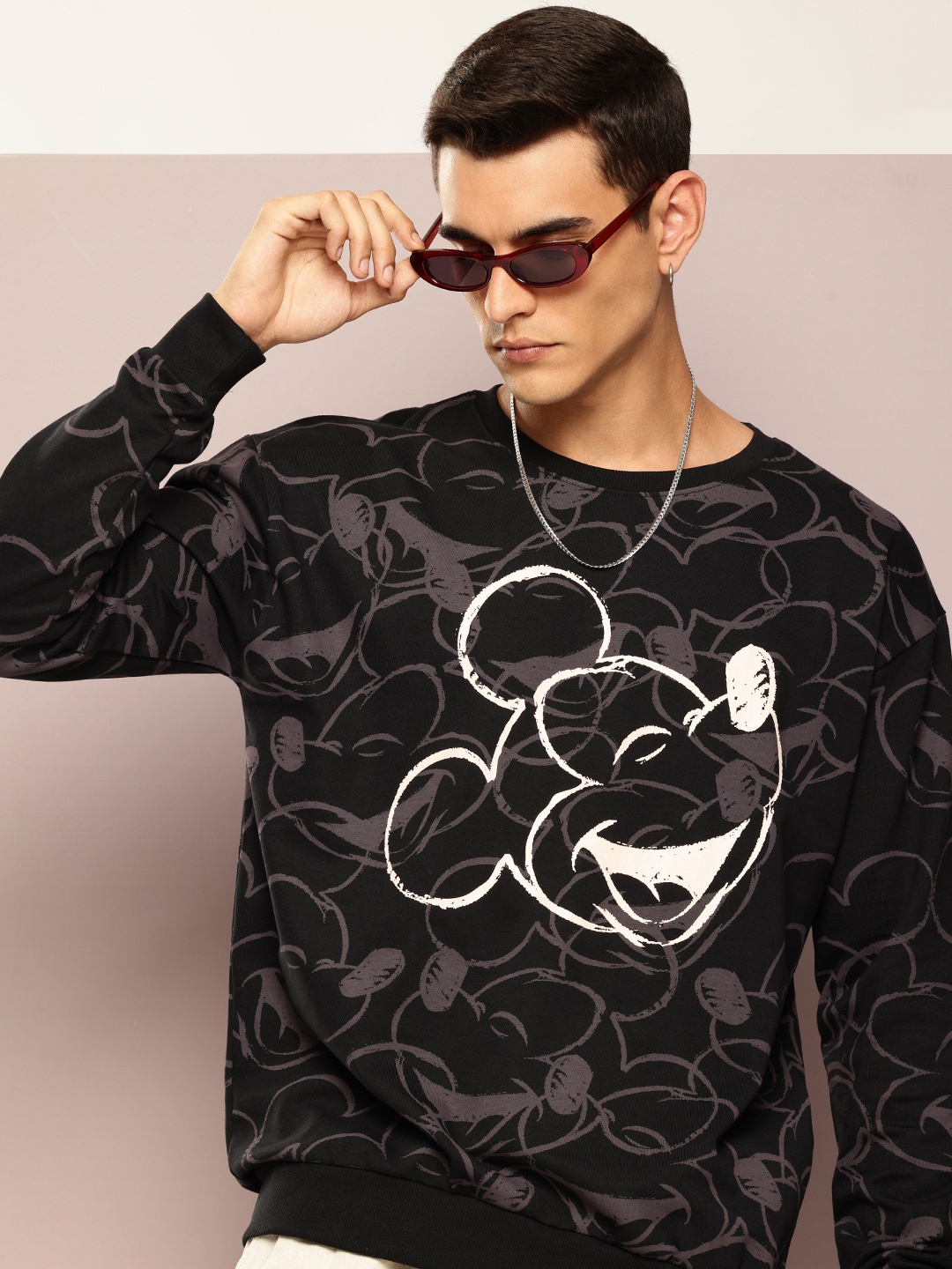 

Kook N Keech Disney Graphic Printed Pure Cotton Sweatshirt, Black