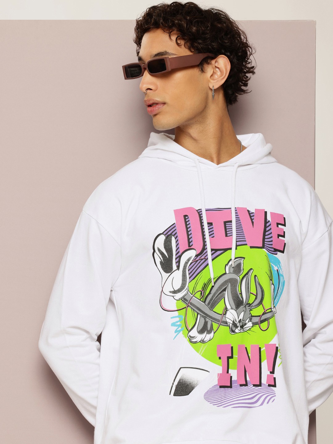 

Kook N Keech Looney Tunes Printed Hooded Pure Cotton Sweatshirt, White