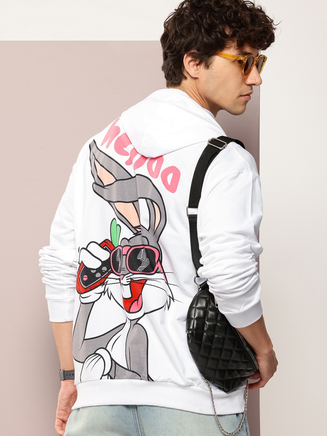 

Kook N Keech Looney Tunes Printed Hooded Pure Cotton Sweatshirt, White