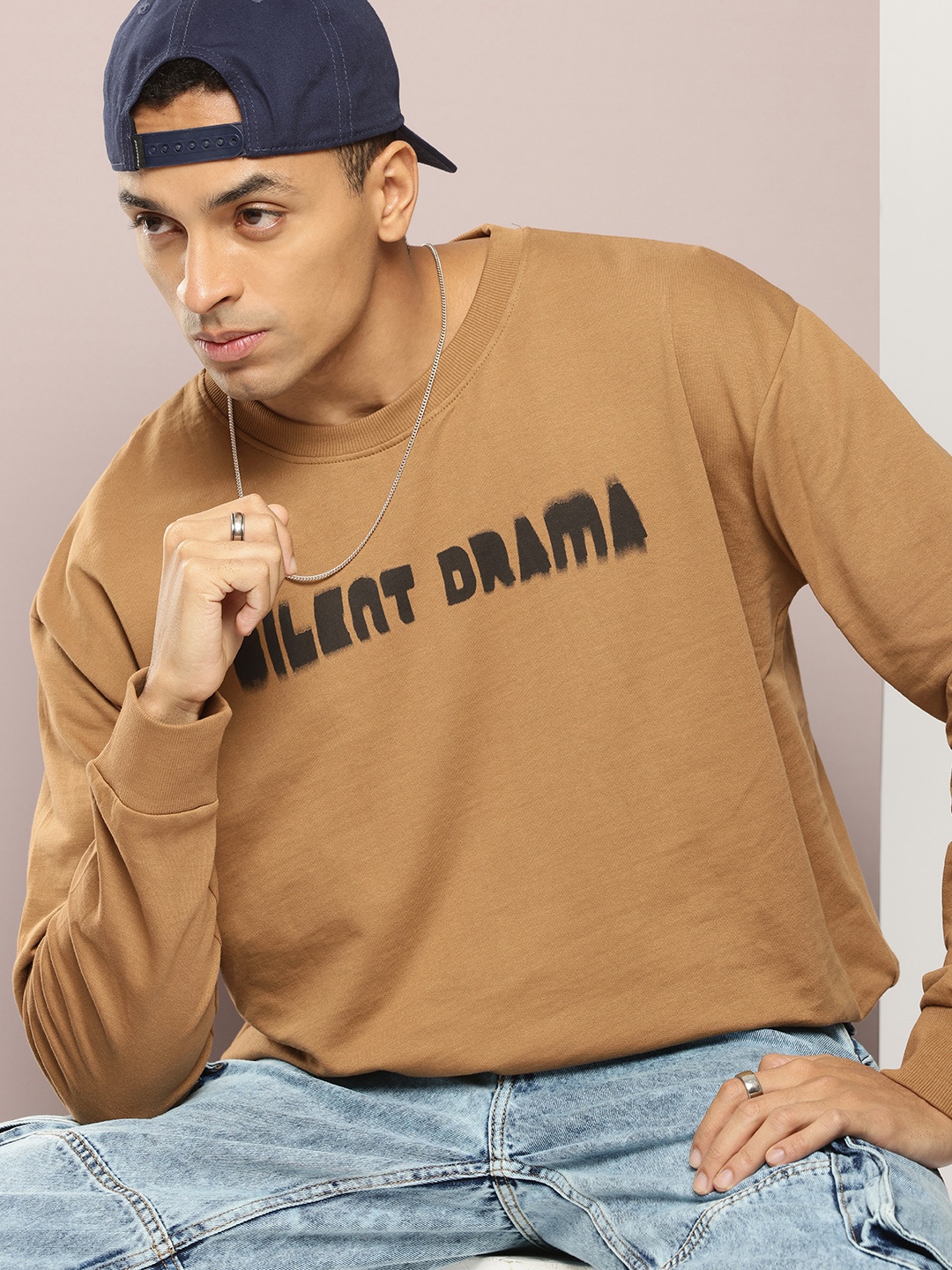

Kook N Keech Pure Cotton Printed Sweatshirt, Brown
