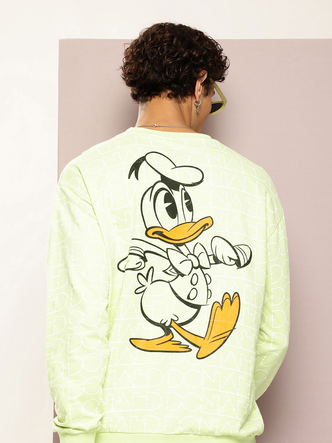 

Kook N Keech Disney Graphic Printed Pure Cotton Sweatshirt, Lime green
