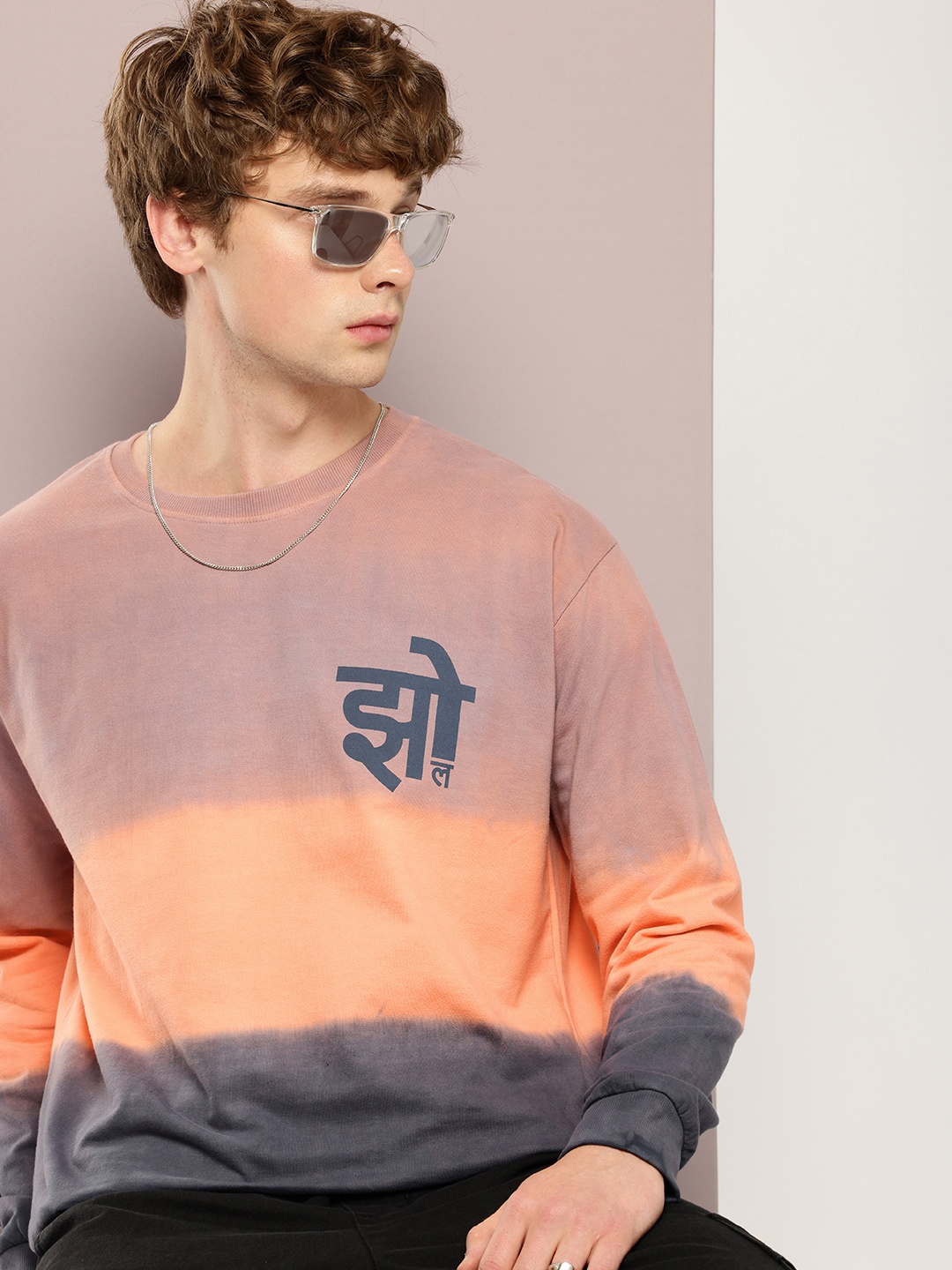 

Kook N Keech Colourblocked Sweatshirt, Peach