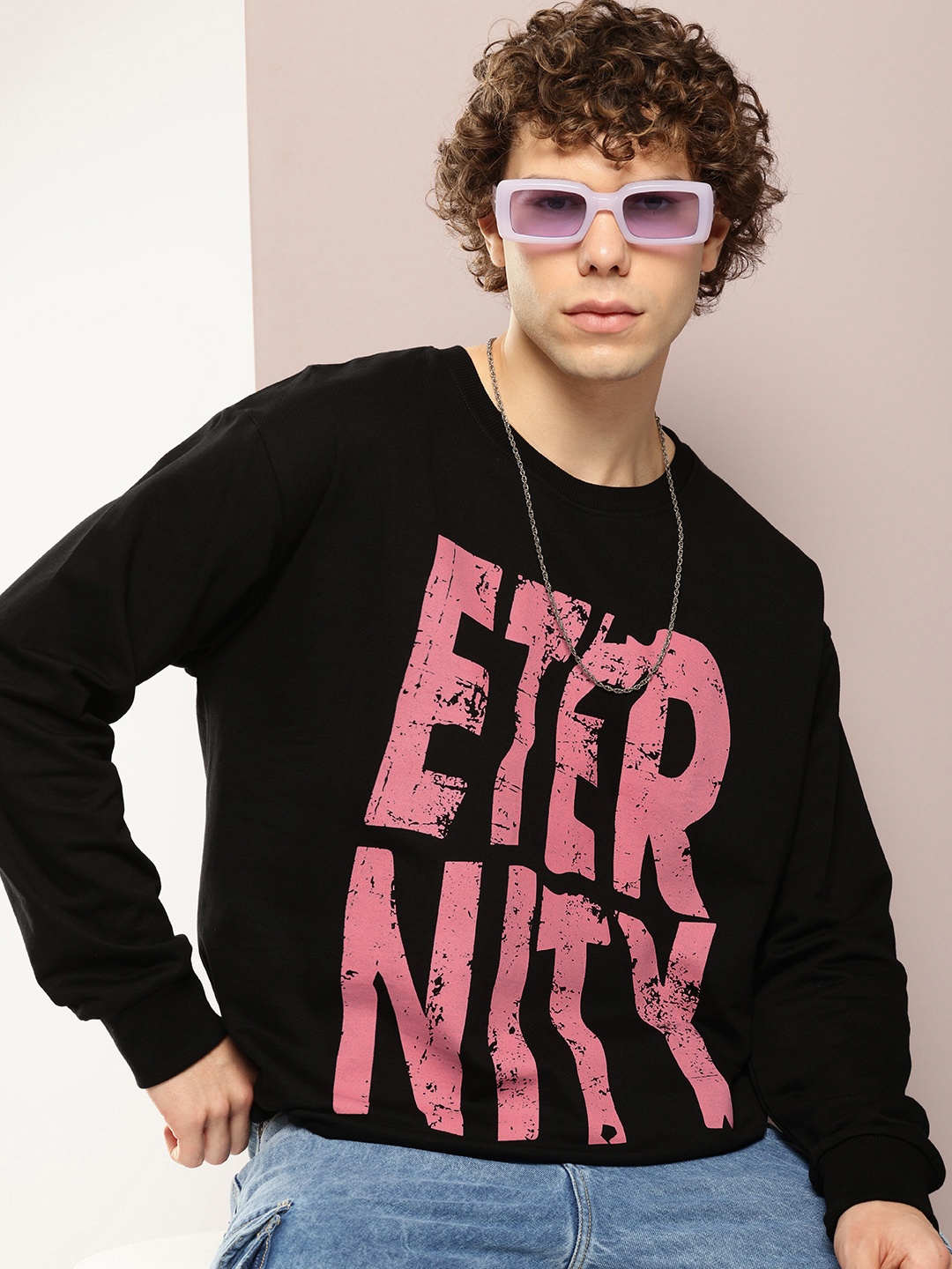 

Kook N Keech Pure Cotton Typography Printed Sweatshirt, Black