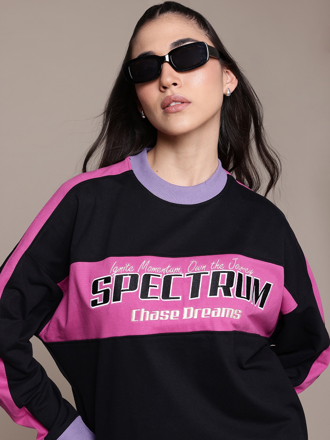 

Roadster The Lifestyle Co. Typography Embroidered Sweatshirt, Black