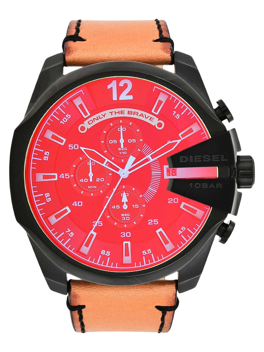

DIESEL Men Red & Tan Chronograph Watch