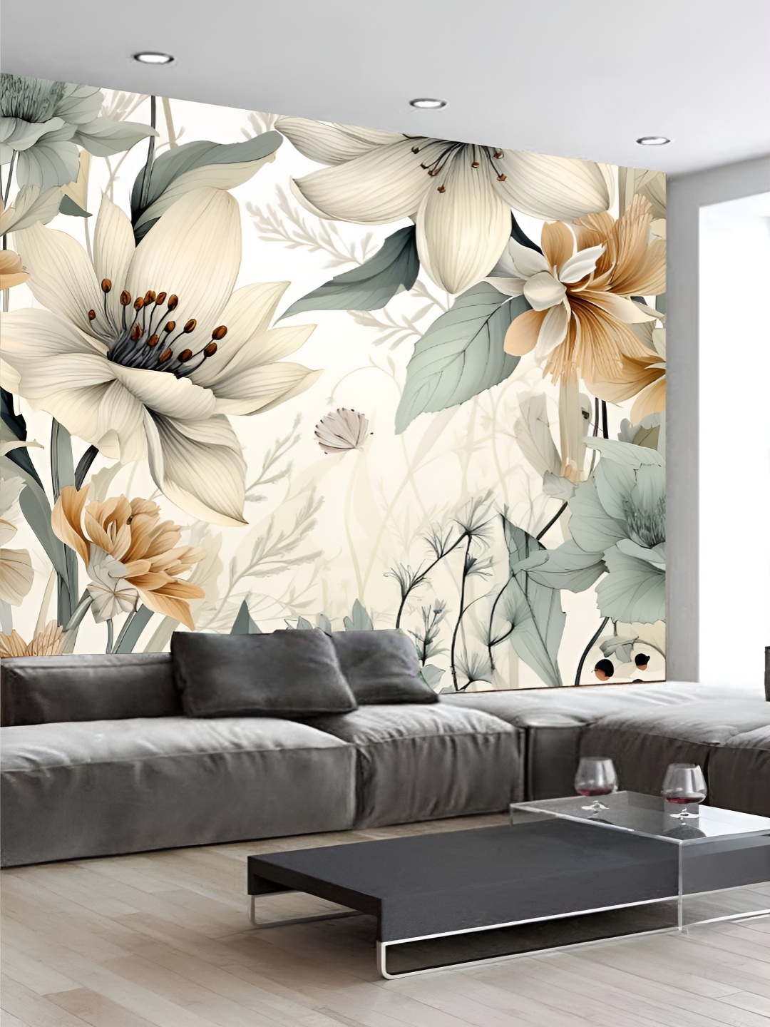 

Aura White & Grey Self Adhesive 3D Printed Wall Sticker