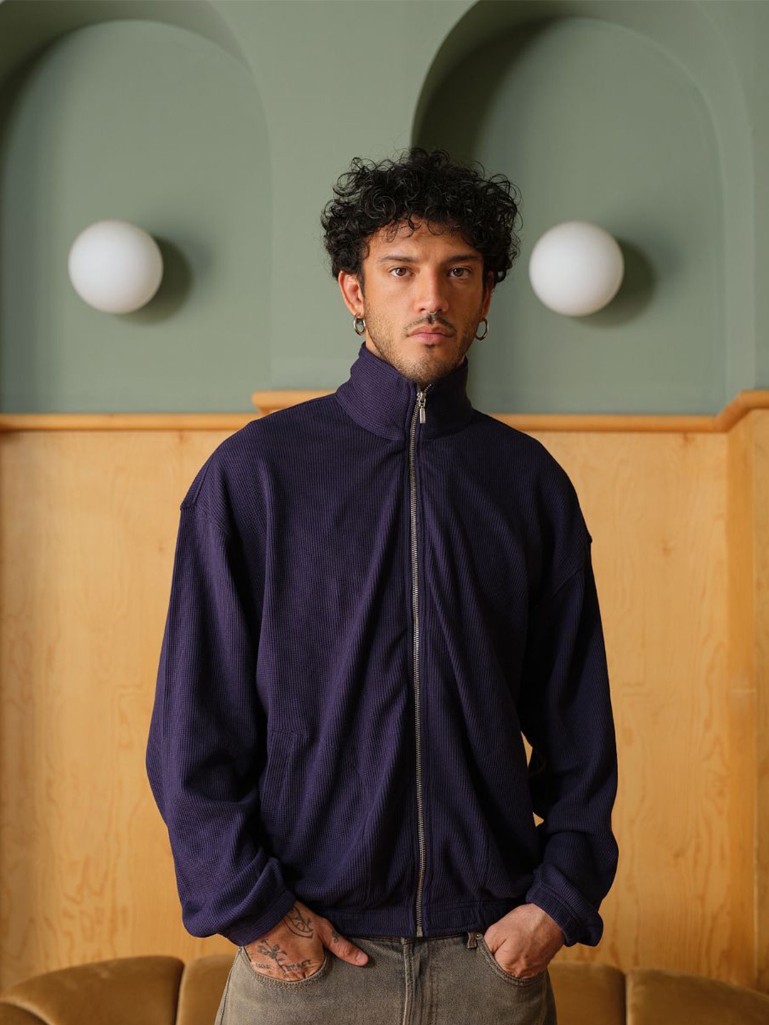 

Bonkers Corner Men Solid Sweatshirt, Blue