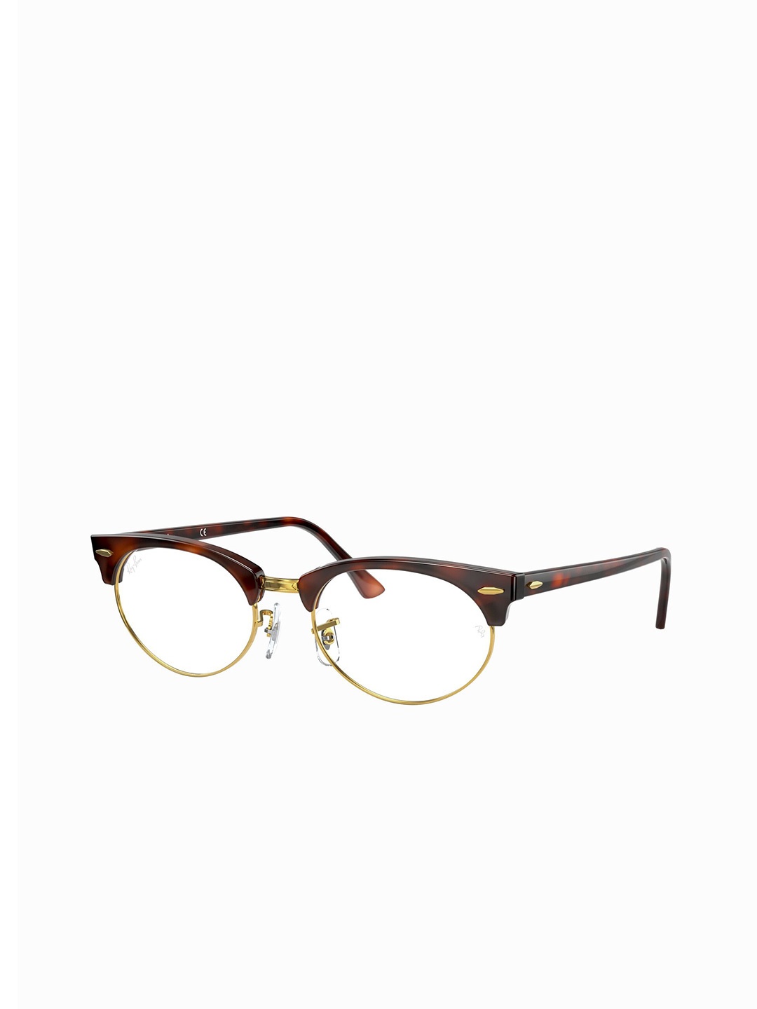 

Ray-Ban Unisex Abstract Half Rim Oval Frames 8056597244800, Brown