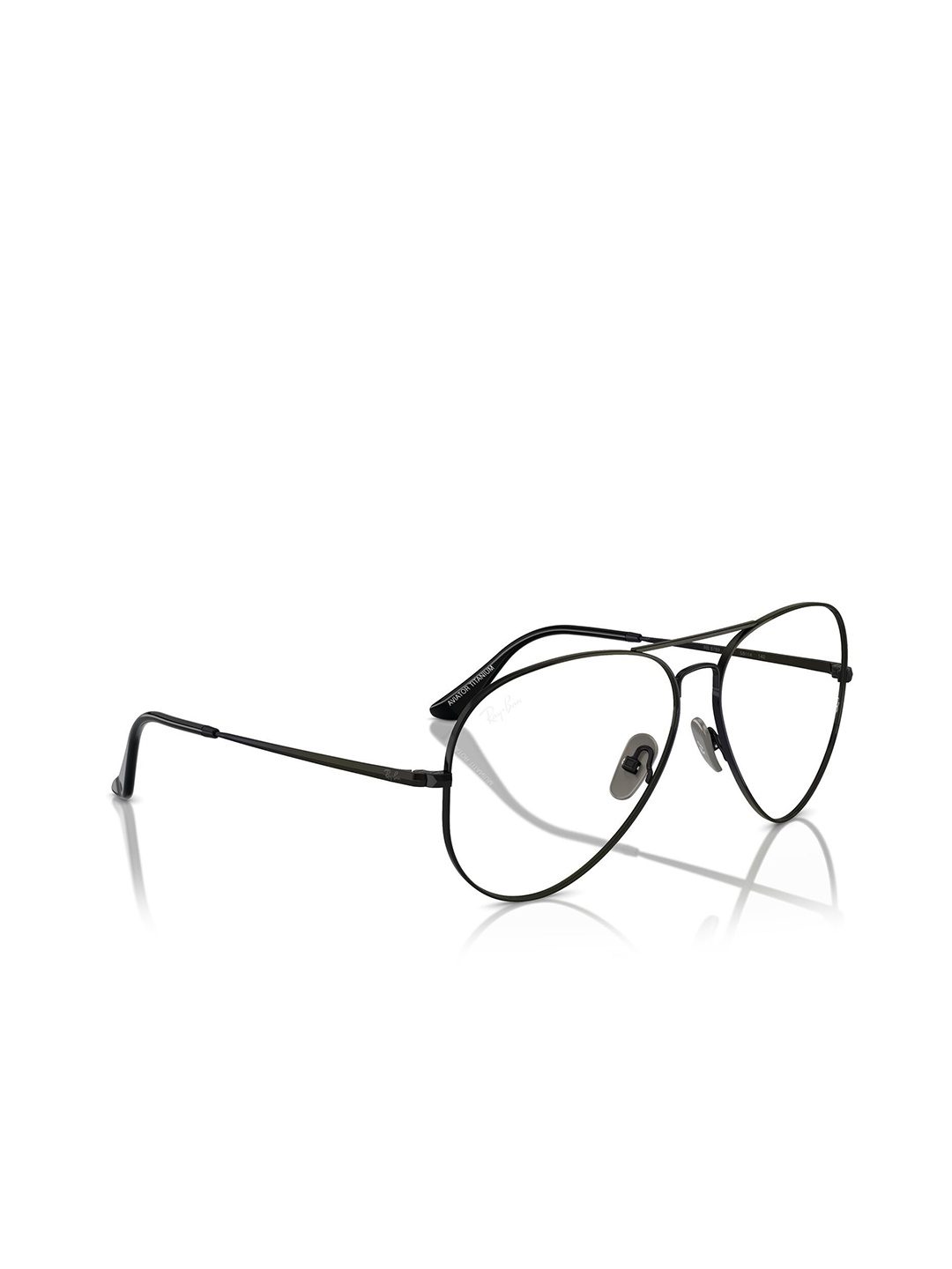 

Ray-Ban Unisex Pilot Black Frames - 0RX8789124458, Transparent