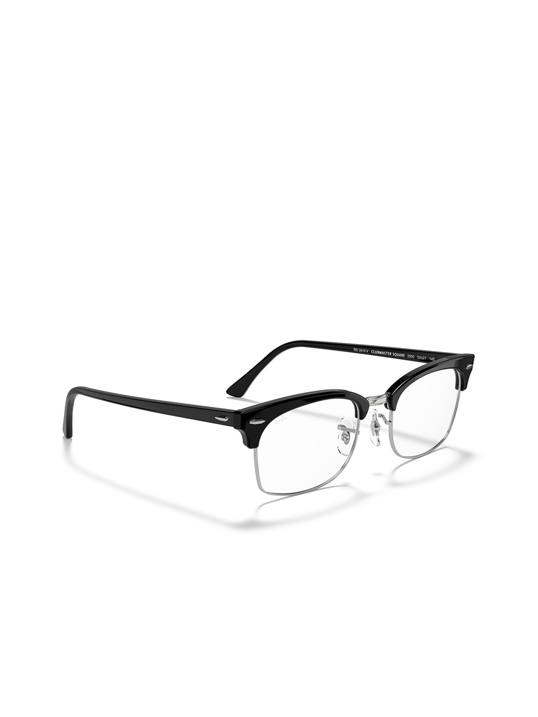 

Ray-Ban Unisex Half Rim Rectangle Frames, Silver