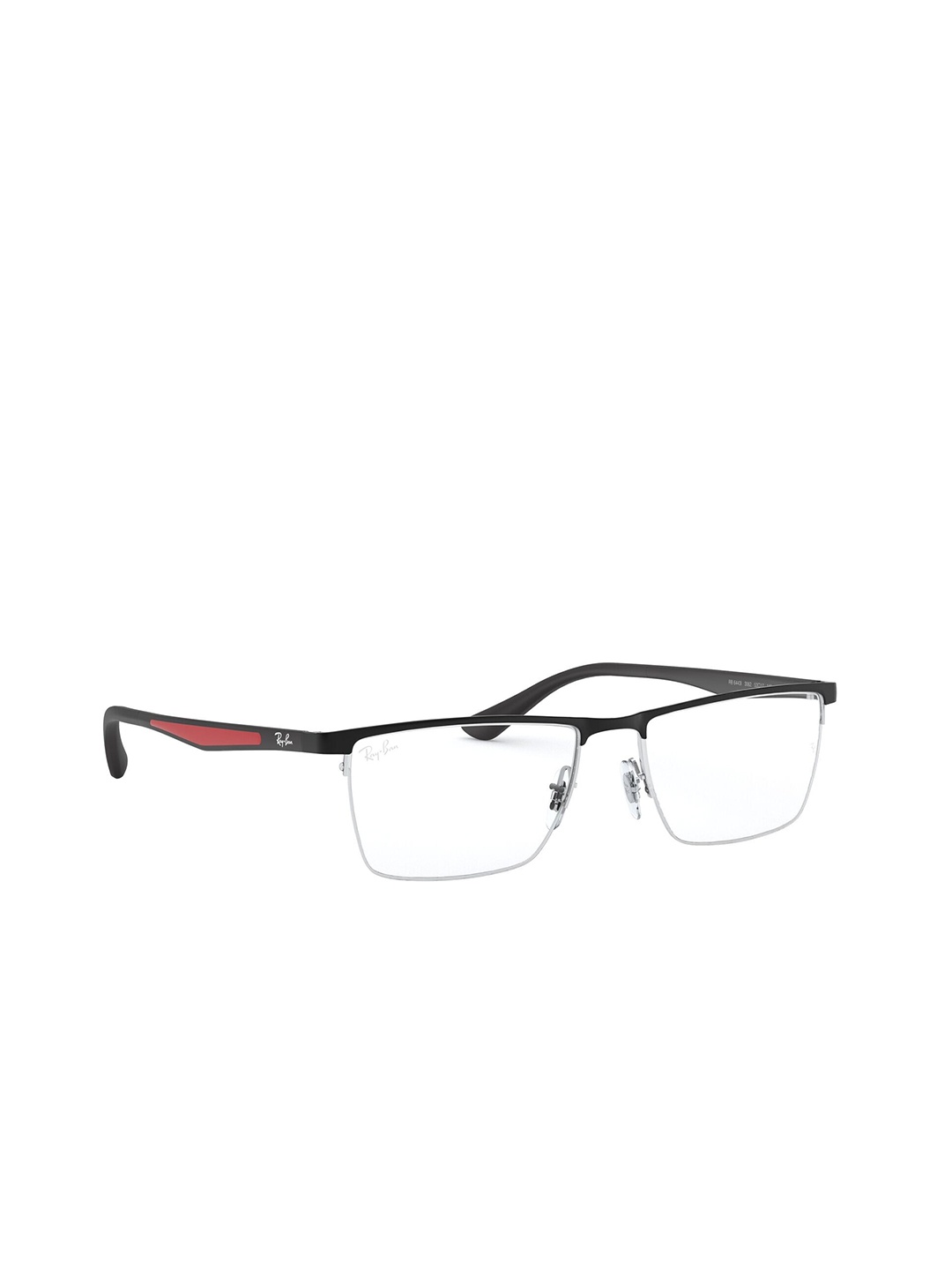 

Ray-Ban Unisex Rectangle Black Frames - 0RX6443I306253, Transparent