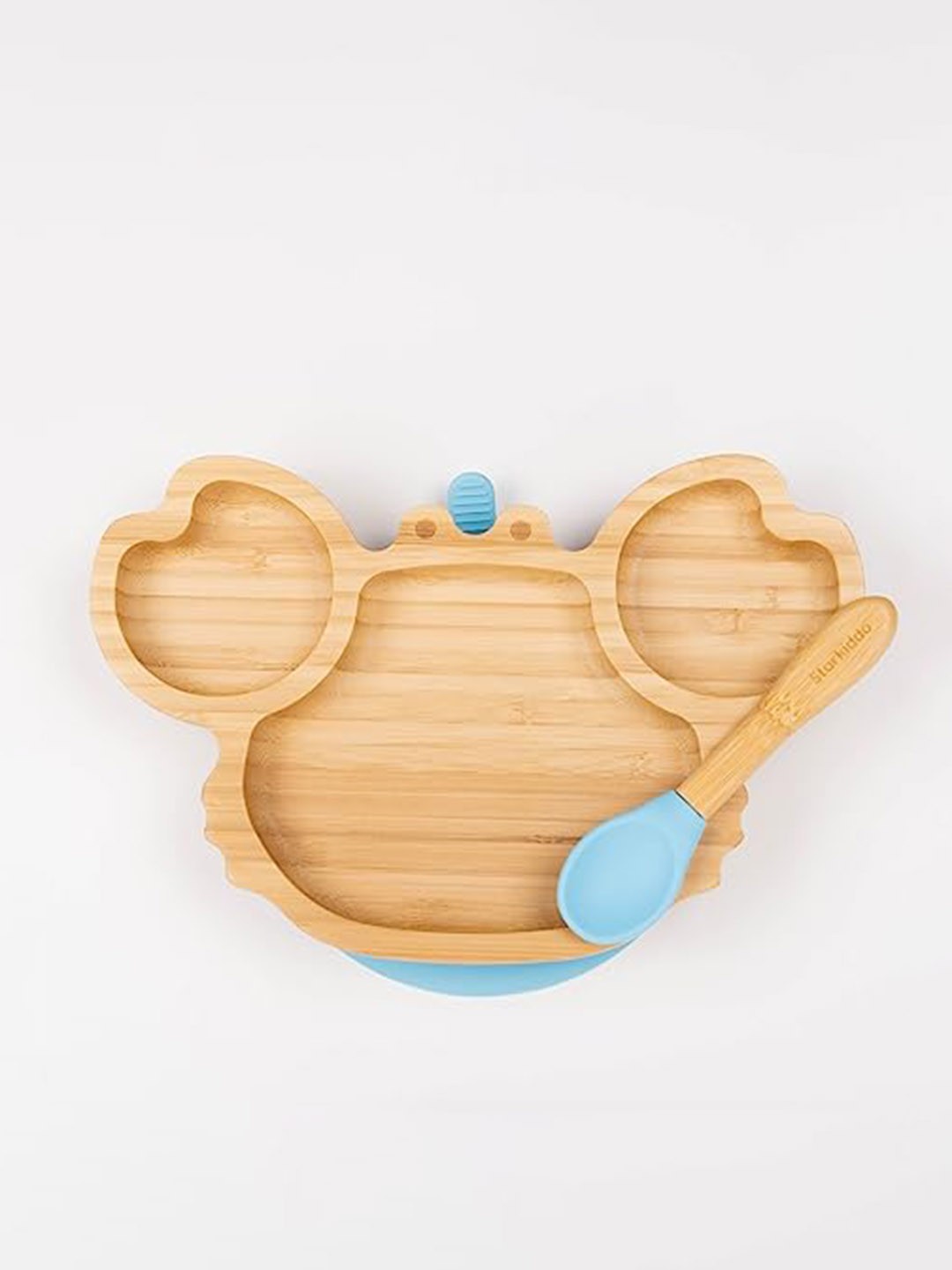 

Starkiddo Blue & Brown Bamboo Crab BPA-Free Plate With Spoon