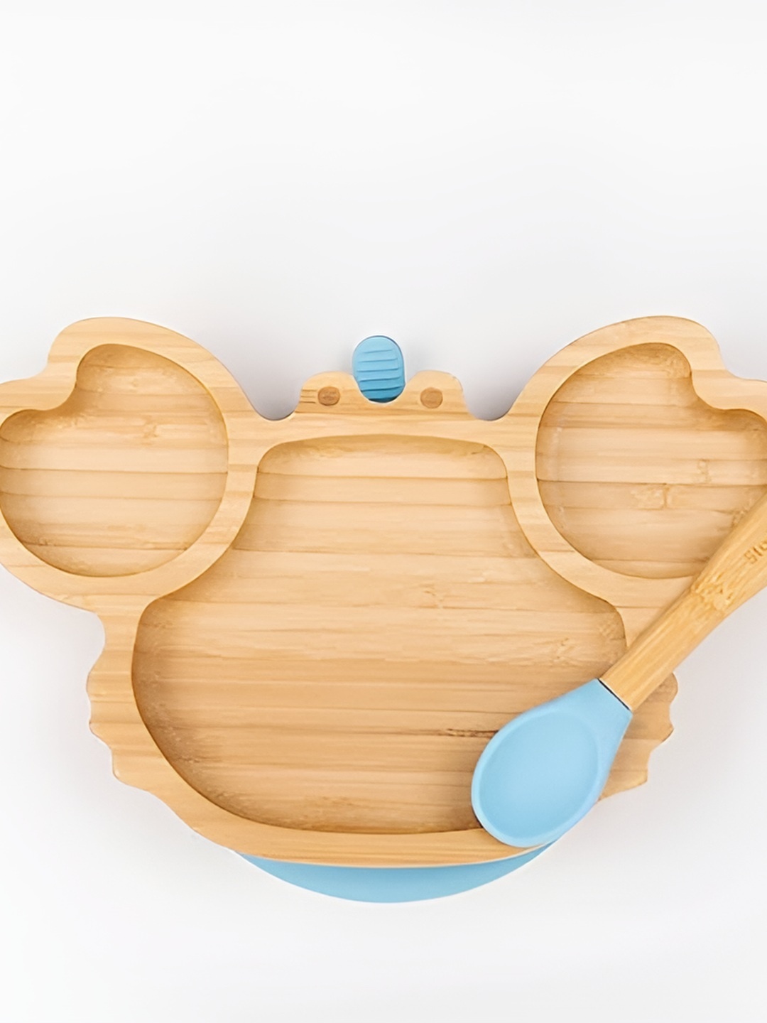 

Starkiddo Blue & Brown Bamboo Crab BPA-Free Plate With Spoon