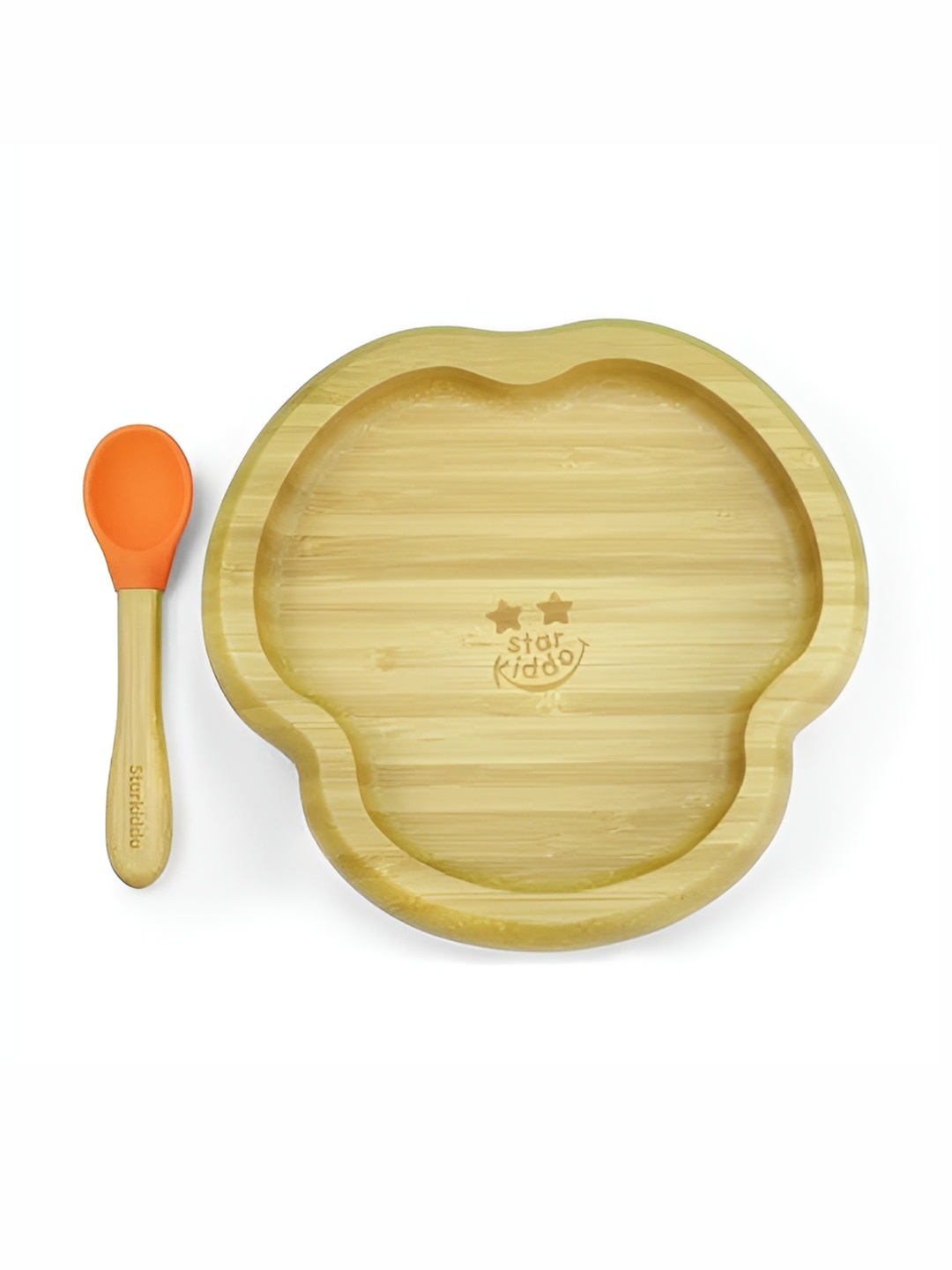 

Starkiddo Bamboo Cloud Orange Bamboo Matte Plate