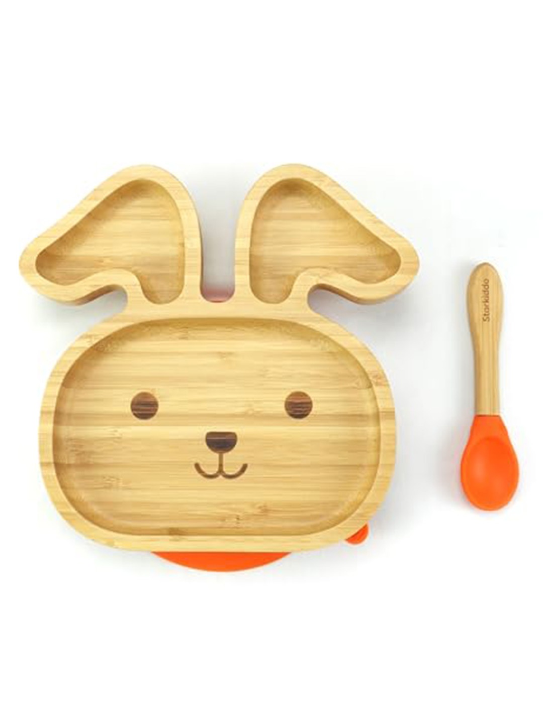 

Starkiddo Kids Orange & Brown 2 Pieces Bamboo Plate Set