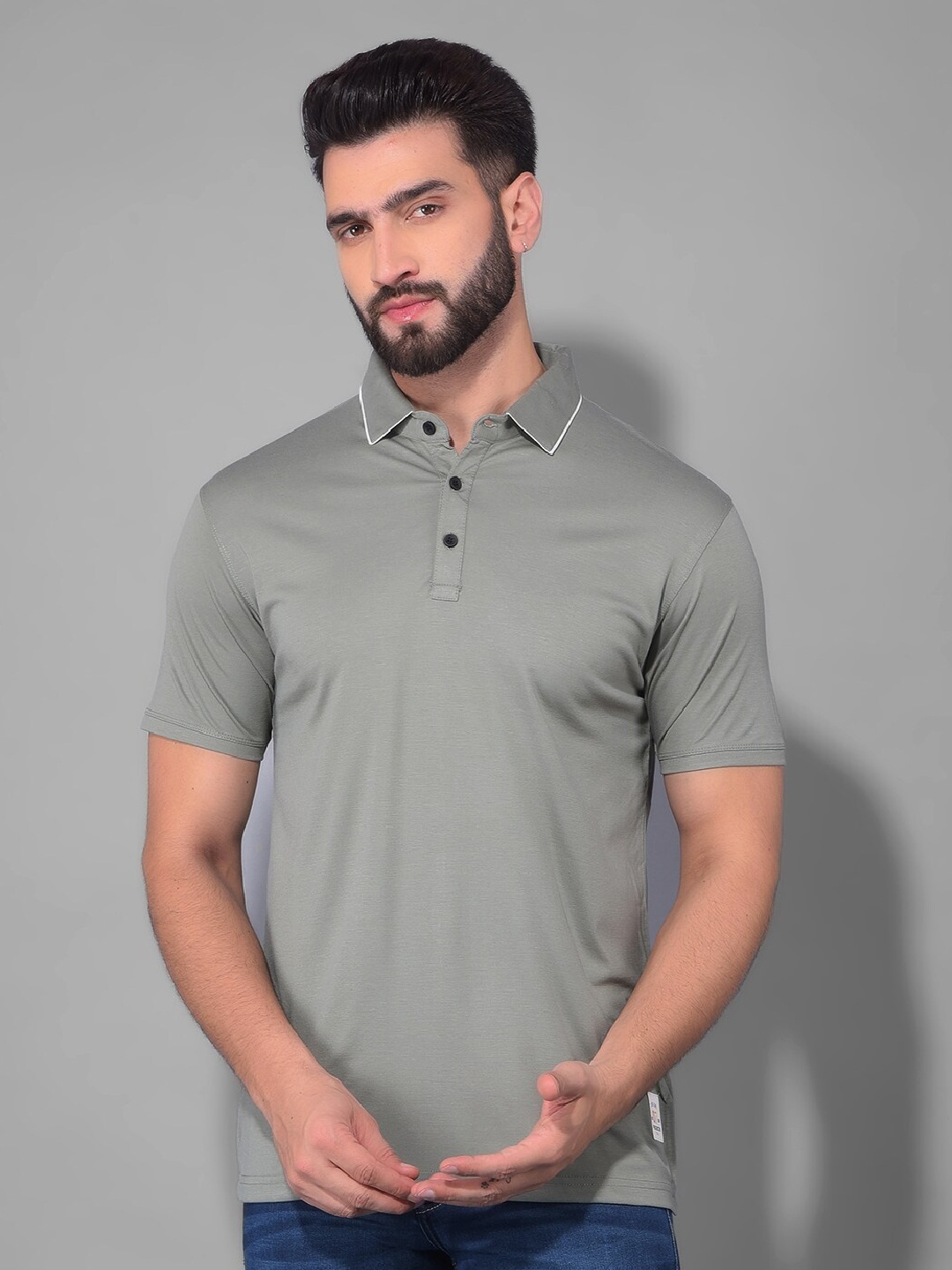 

COBB Polo Collar Cotton T-shirt, Sea green