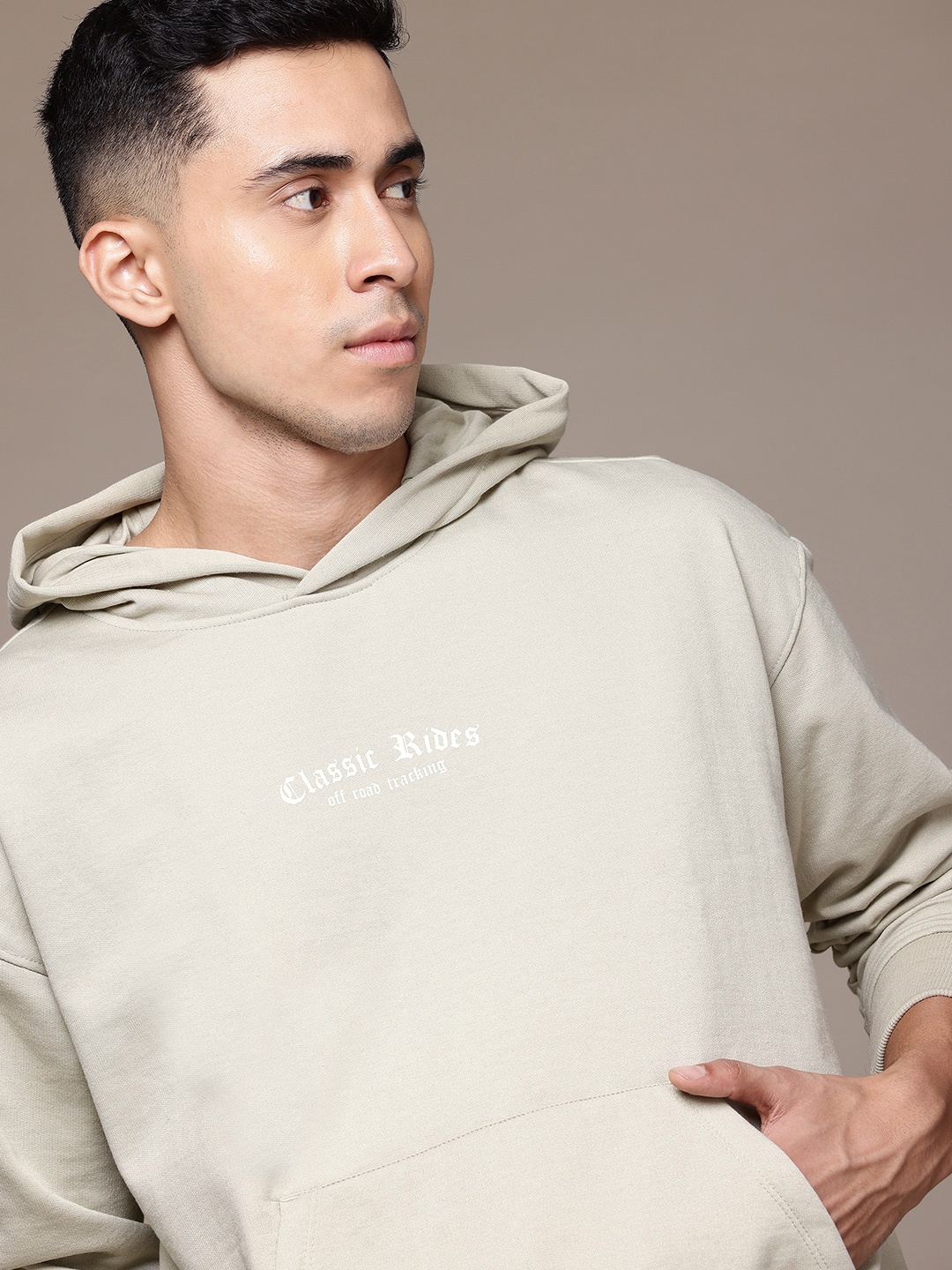 

The Roadster Lifestyle Co. Oversized Hooded Sweatshirt, Beige