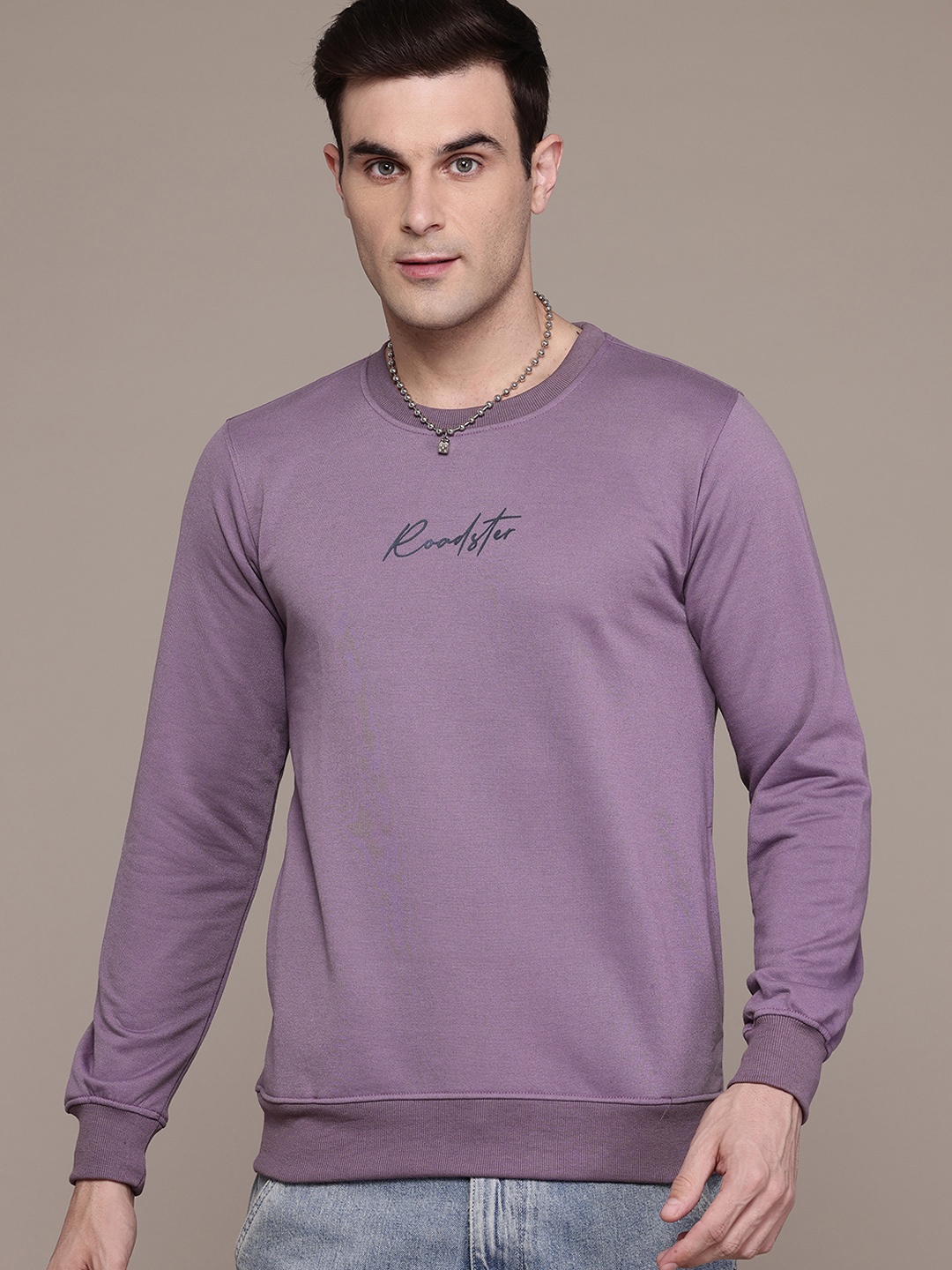 

The Roadster Lifestyle Co. Round Neck Pullover Sweatshirt, Purple