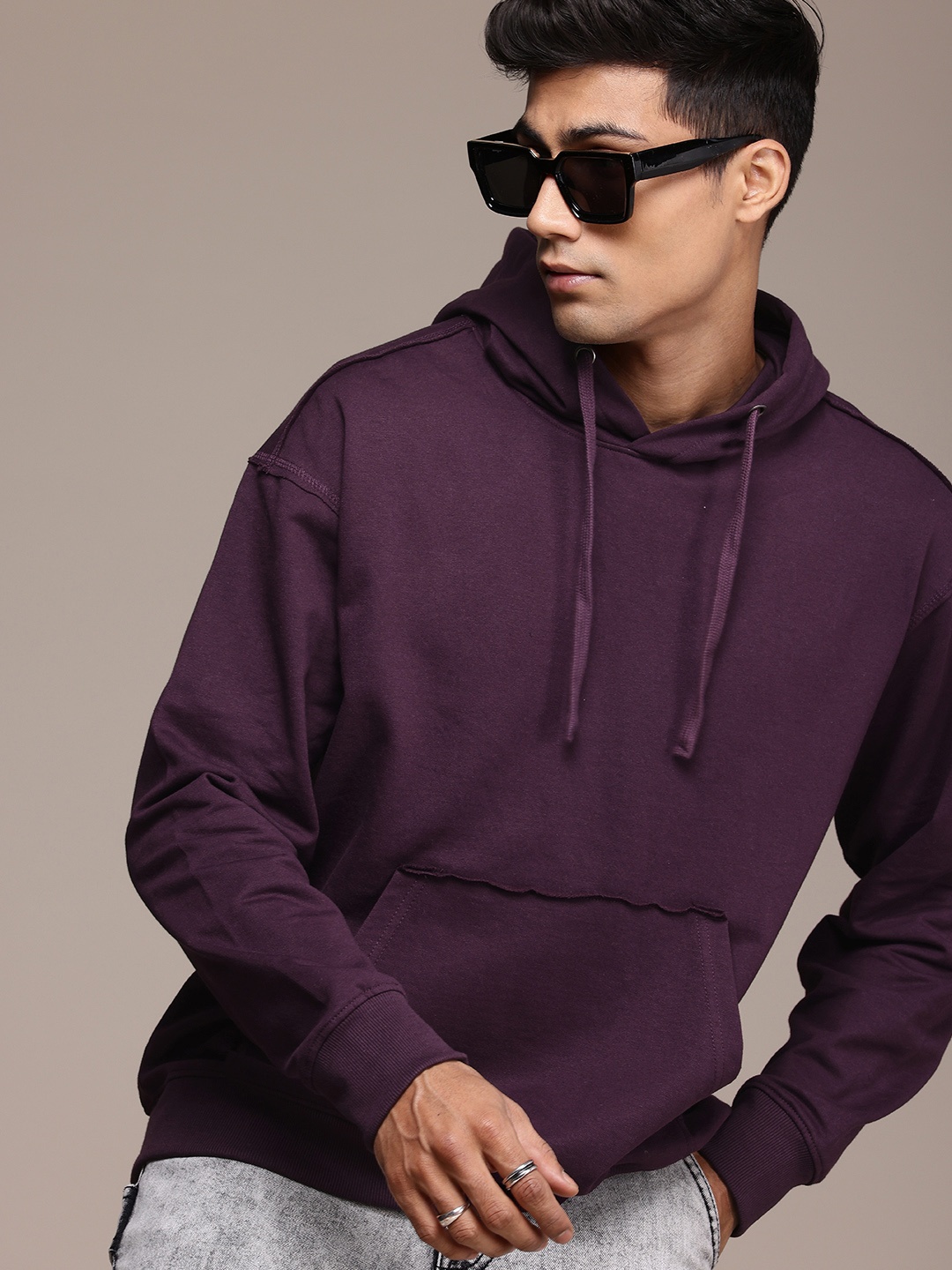 

The Roadster Life Co. Hooded Oversized Fit Sweatshirt, Purple