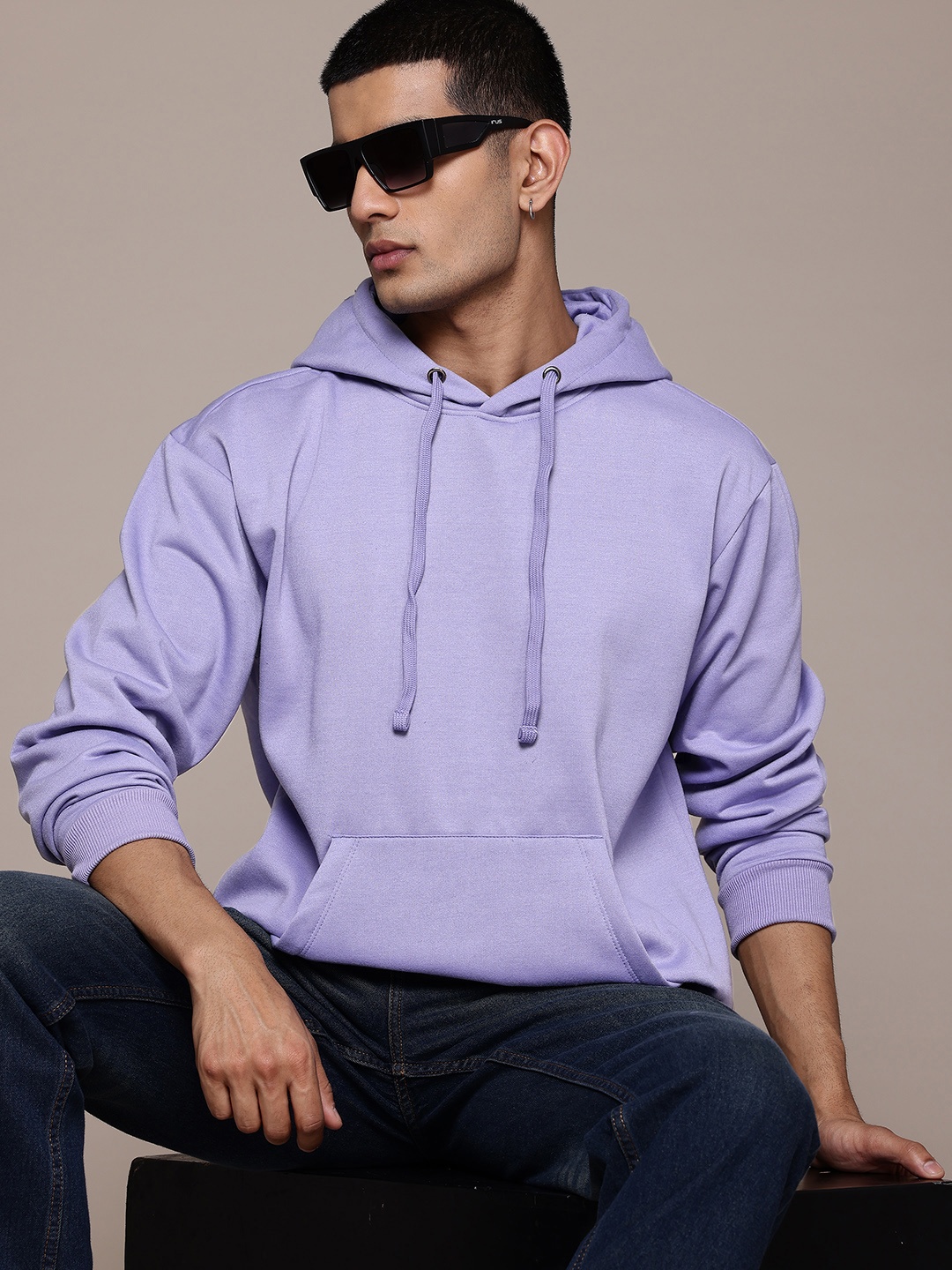 

The Roadster Lifestyle Co. Hooded Relaxed Sweatshirt, Lavender
