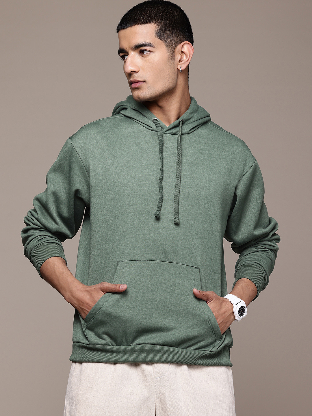 

The Roadster Lifestyle Co. Hooded Relaxed Sweatshirt, Green