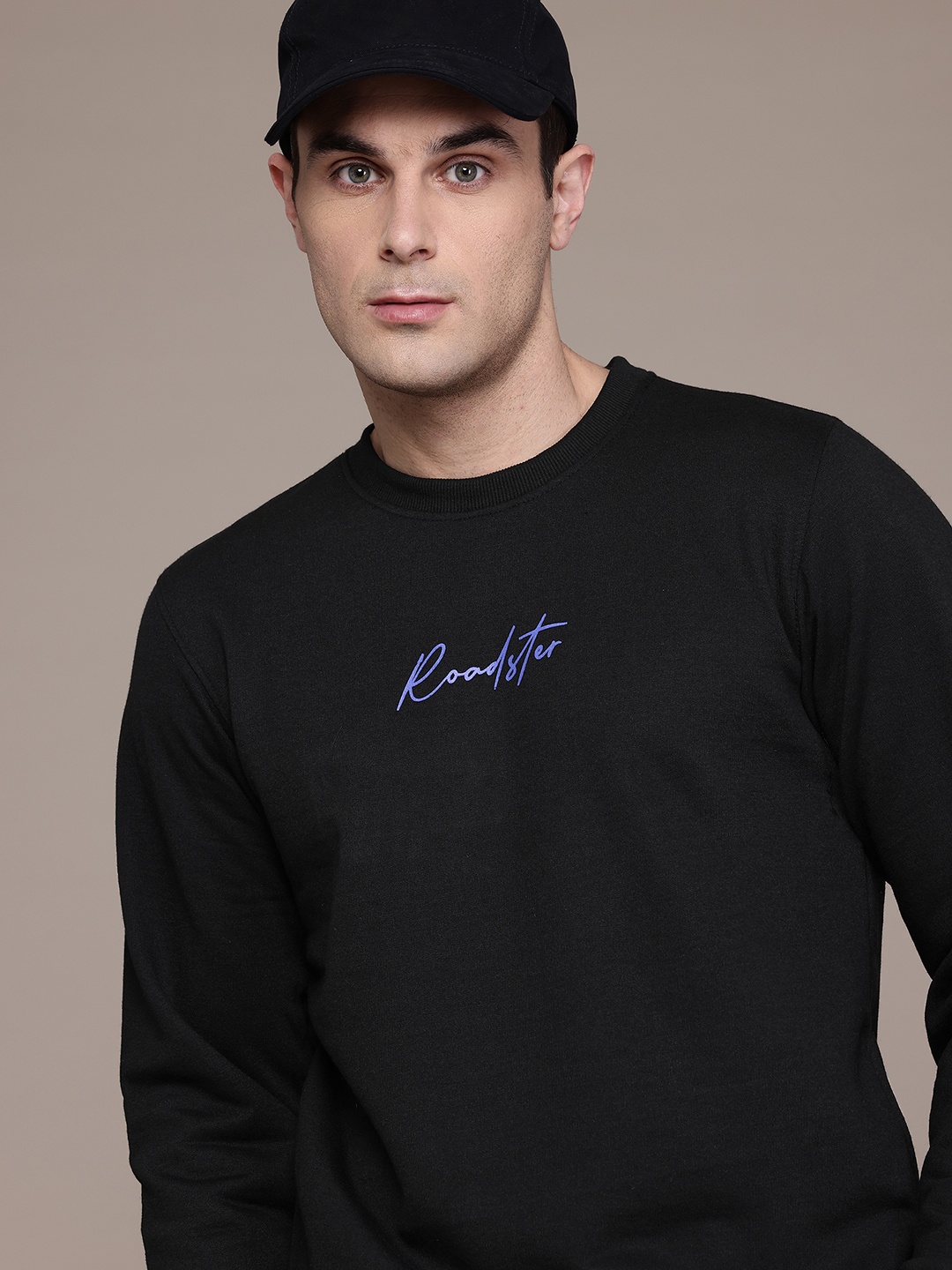 

The Roadster Lifestyle Co. Round Neck Pullover Sweatshirt, Black