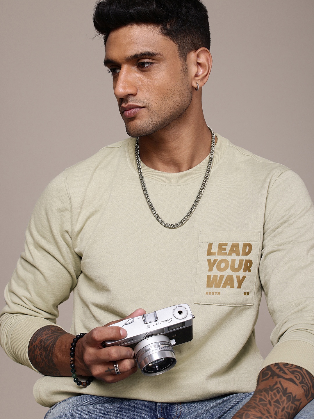 

The Roadster Life Co. Solid Long Sleeves Sweatshirt, Beige