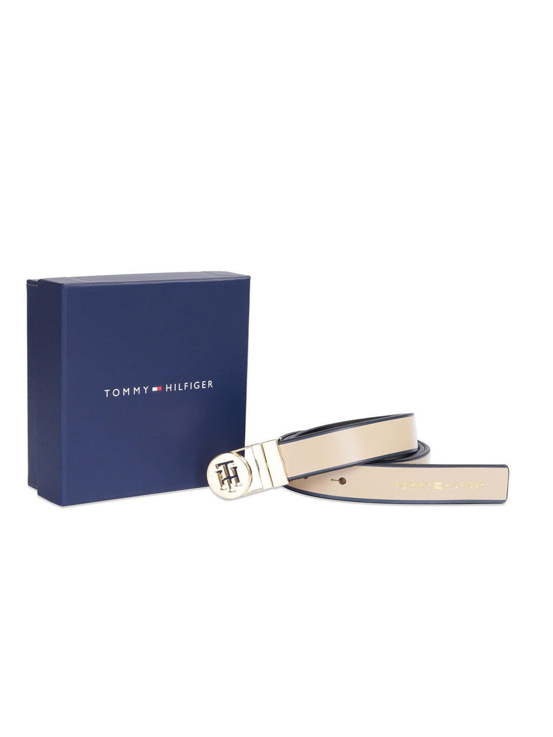 

Tommy Hilfiger Women Leather Reversible Belt, Beige
