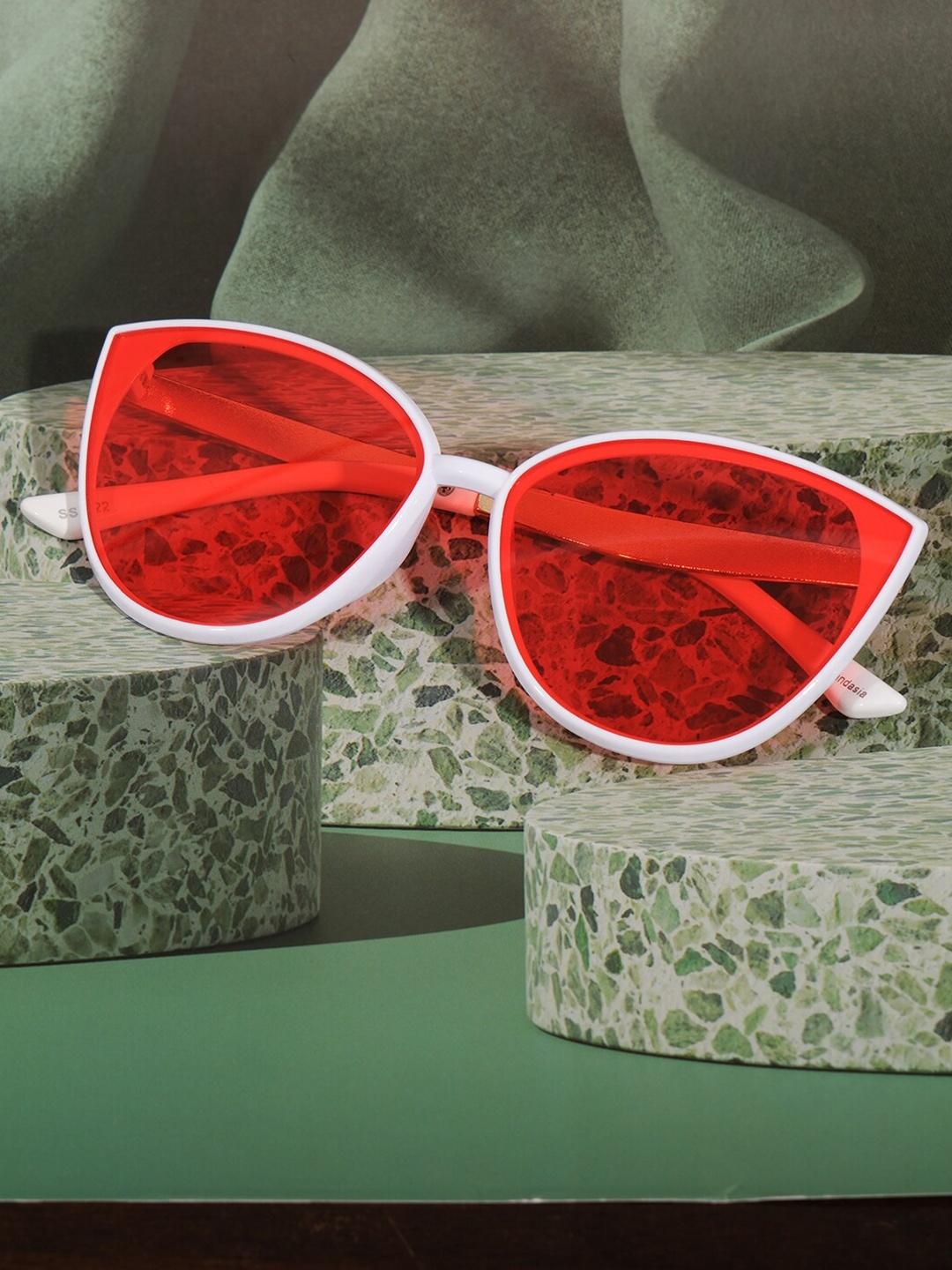

DukieKooky Kids Cateye Sunglasses with UV Protected Lens DKSG473F, Red