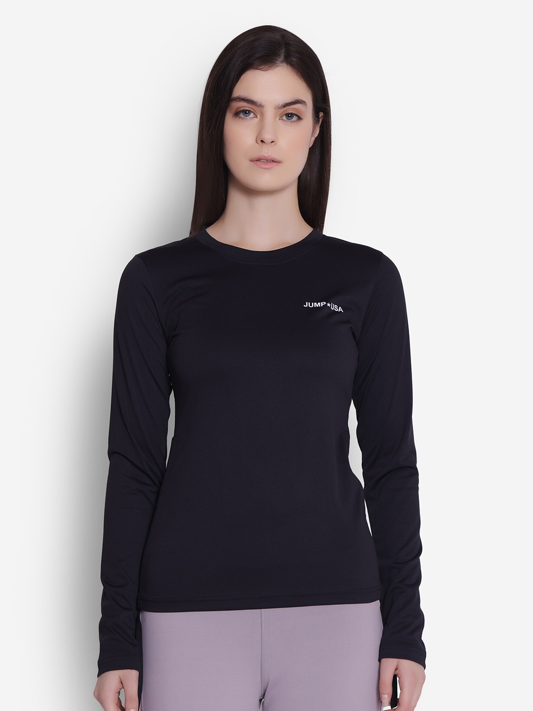 

JUMP USA Women Applique T-shirt, Black