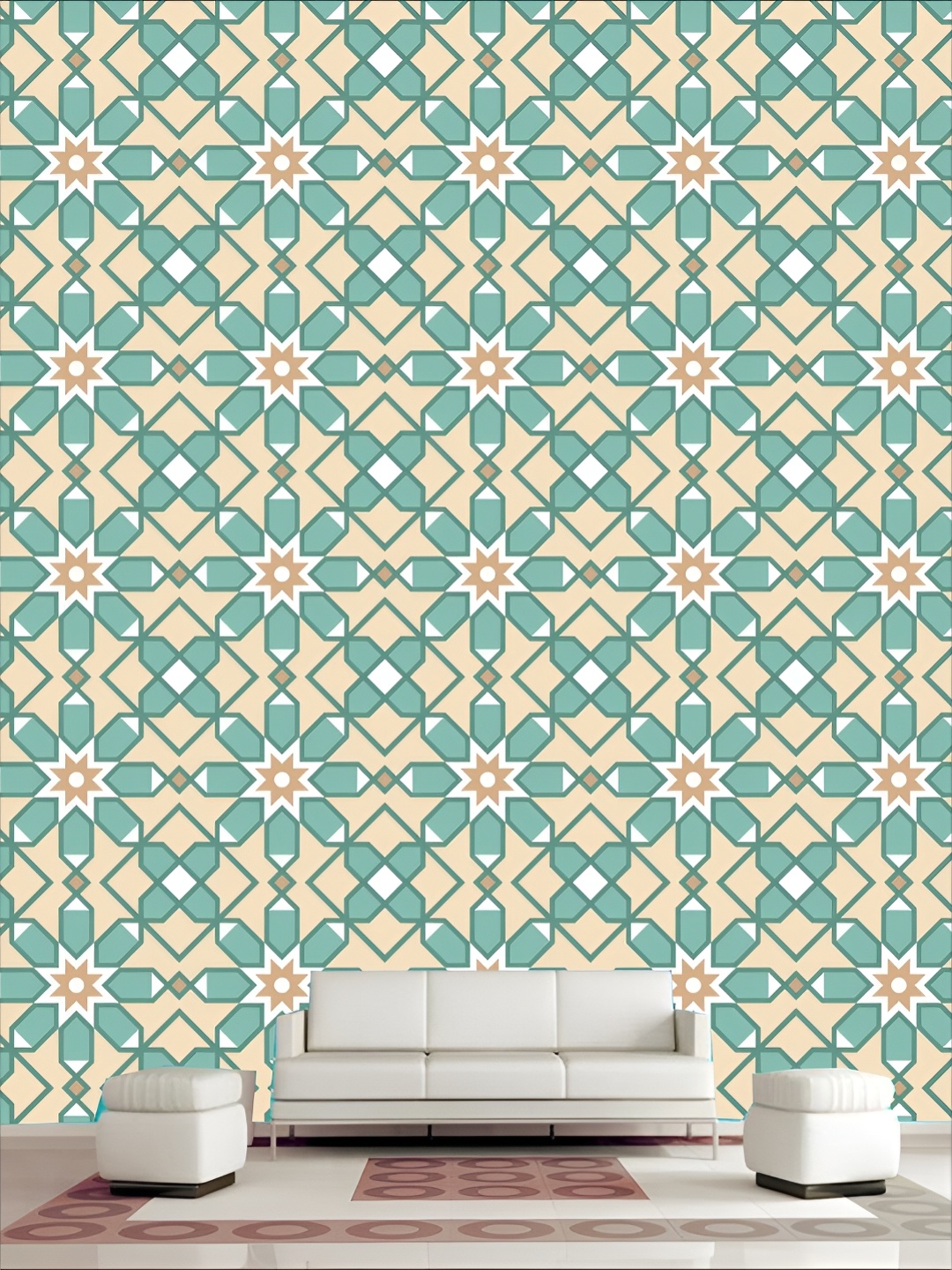 

Aura Green Abstract Printed Wall Sticker