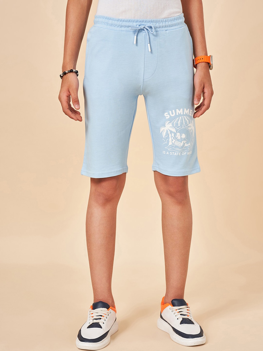 

Coolsters by Pantaloons Boys Mid-Rise Cotton Shorts, Blue