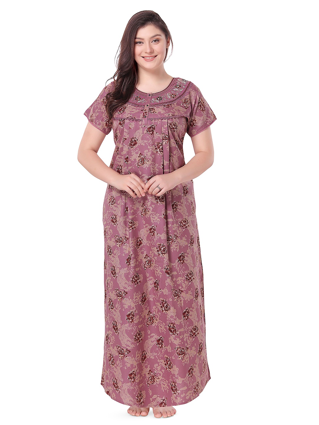 

Soulemo Floral Printed Maxi Nightdress, Pink