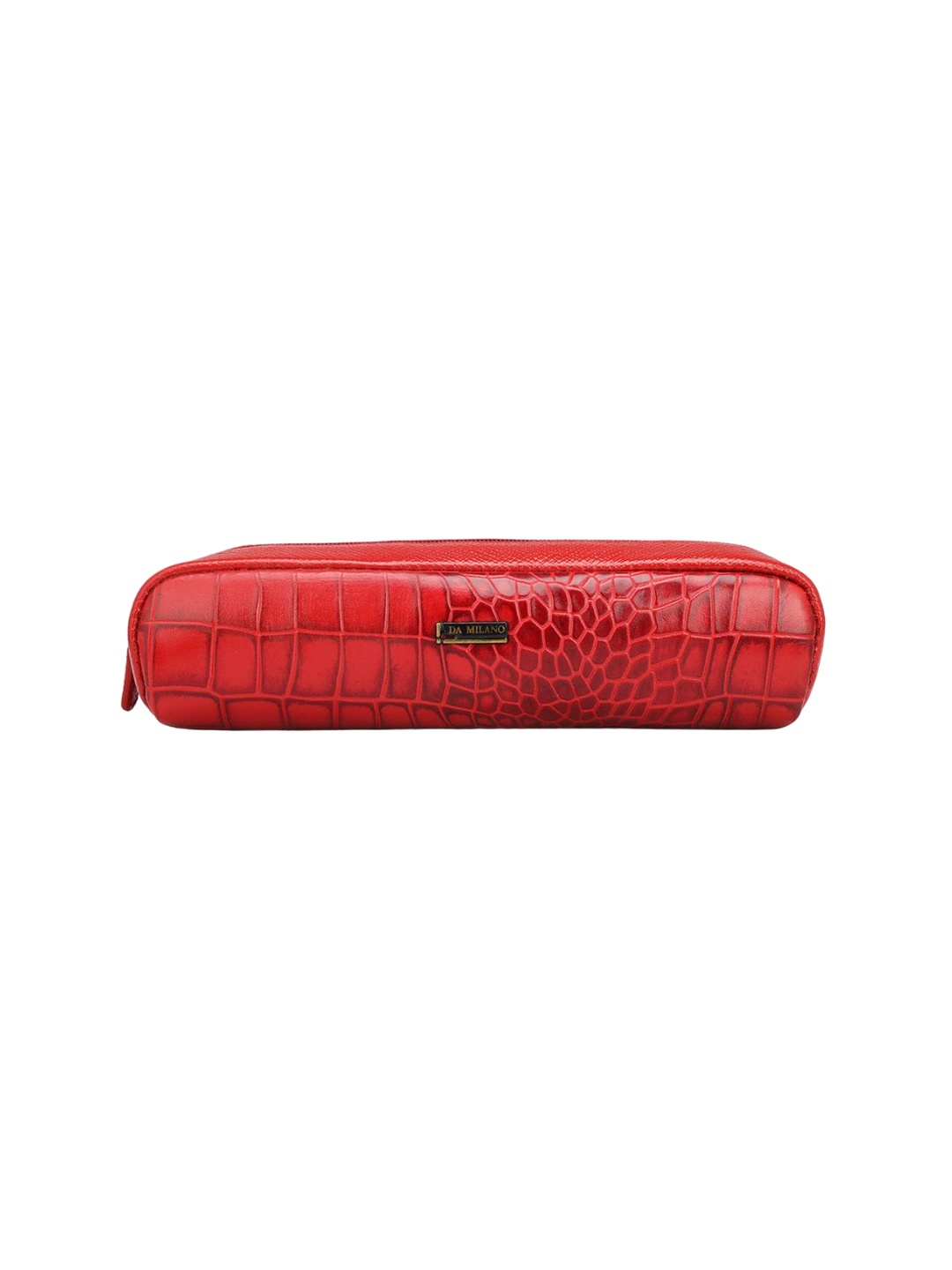 

Da Milano Textured Leather Pouch Travel Accessory, Red