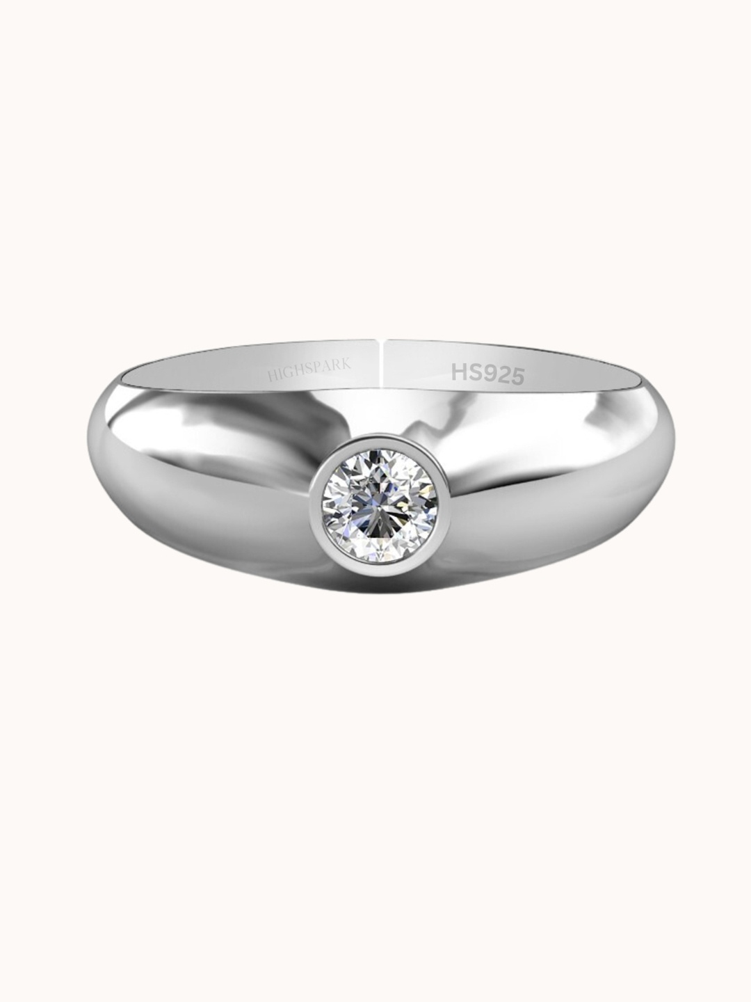 

HighSpark 92.5 Sterling Silver CZ-Studded Adjustable Finger Ring