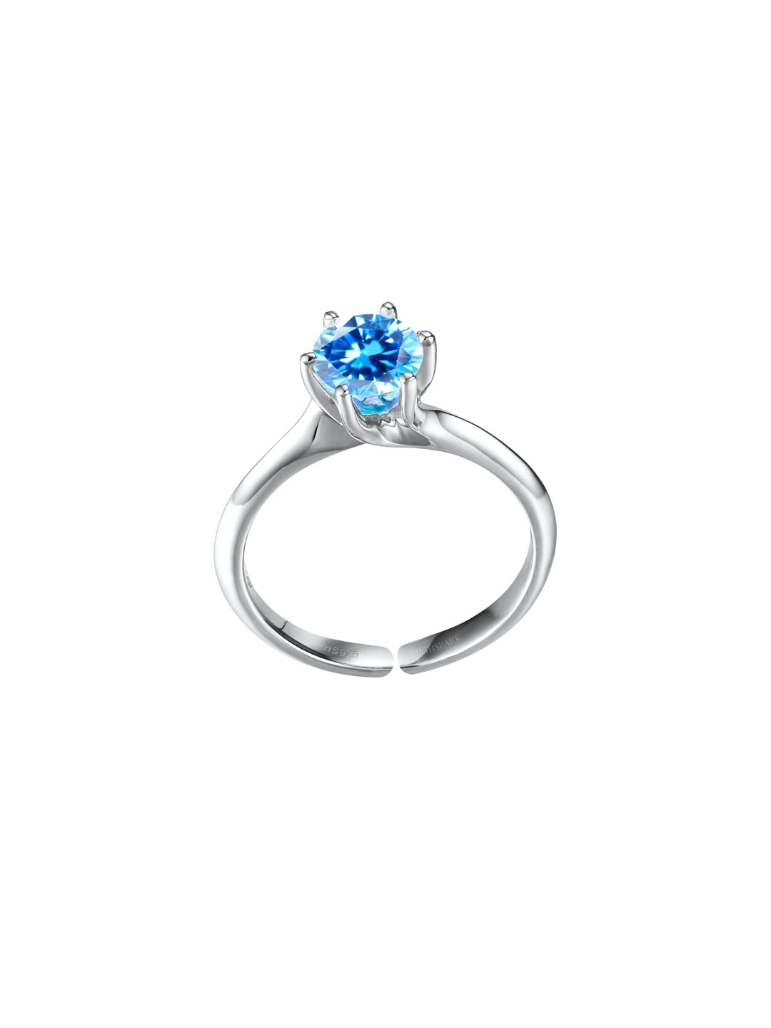 

HighSpark 92.5 Sterling Silver CZ stone-studded Adjustable Finger Ring