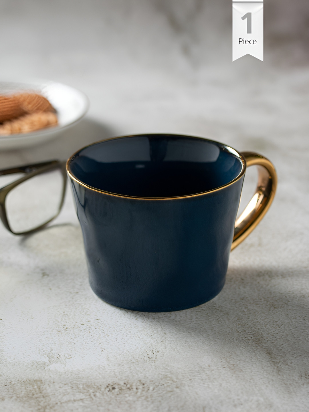 

CLAY CRAFT Blue Ceramic Glossy Mug 320 ml