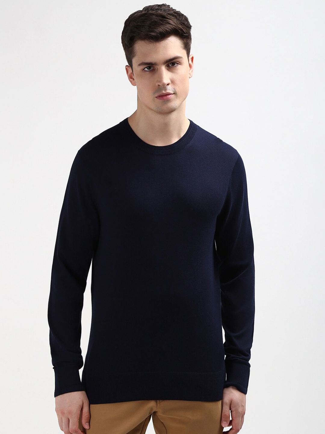 

Tommy Hilfiger Round Neck Full Sleeves Pullover, Navy blue