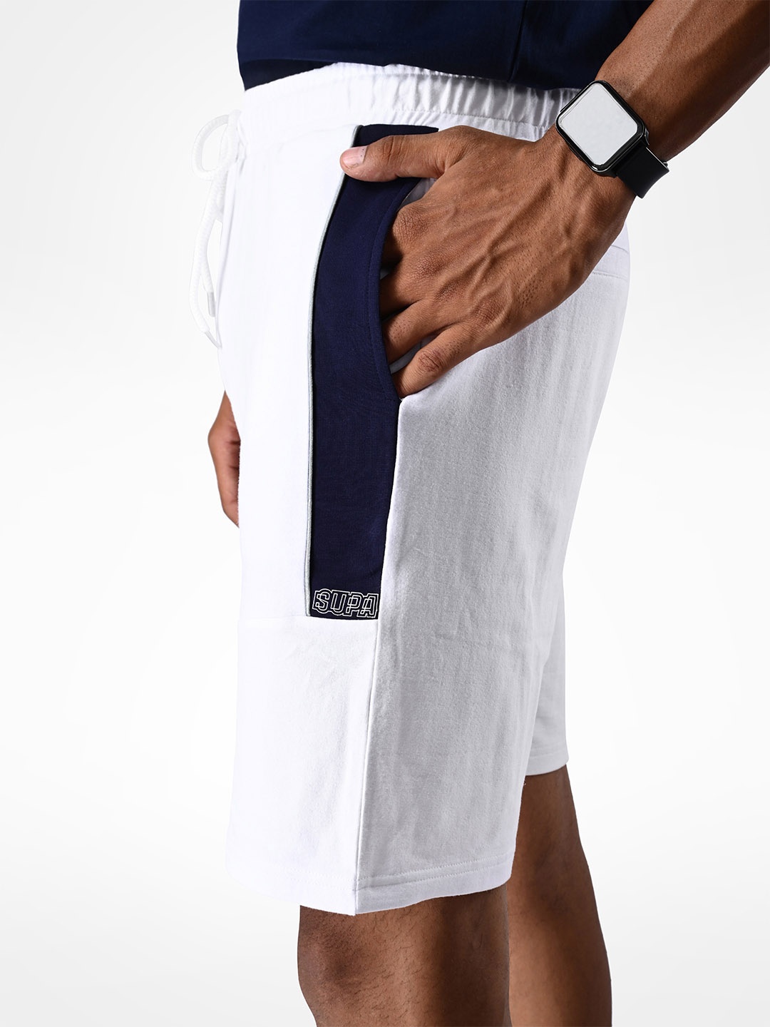 

Supa Men Mid-Rise Anti-Bacterial Sports Shorts, White