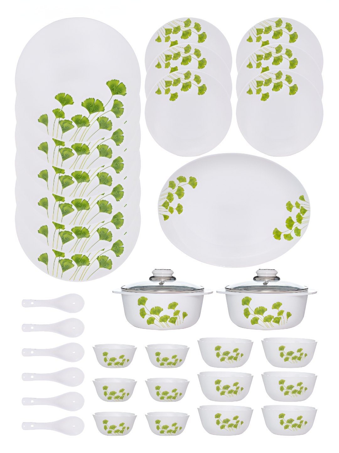 

Cello White 35 Printed Opalware Dinner Set