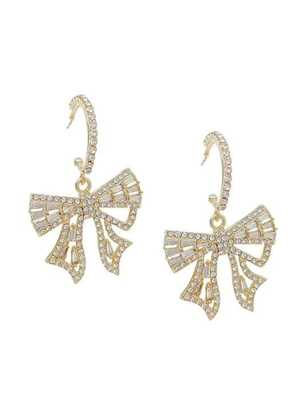 

Xivir Gold-Plated Contemporary Drop Earrings