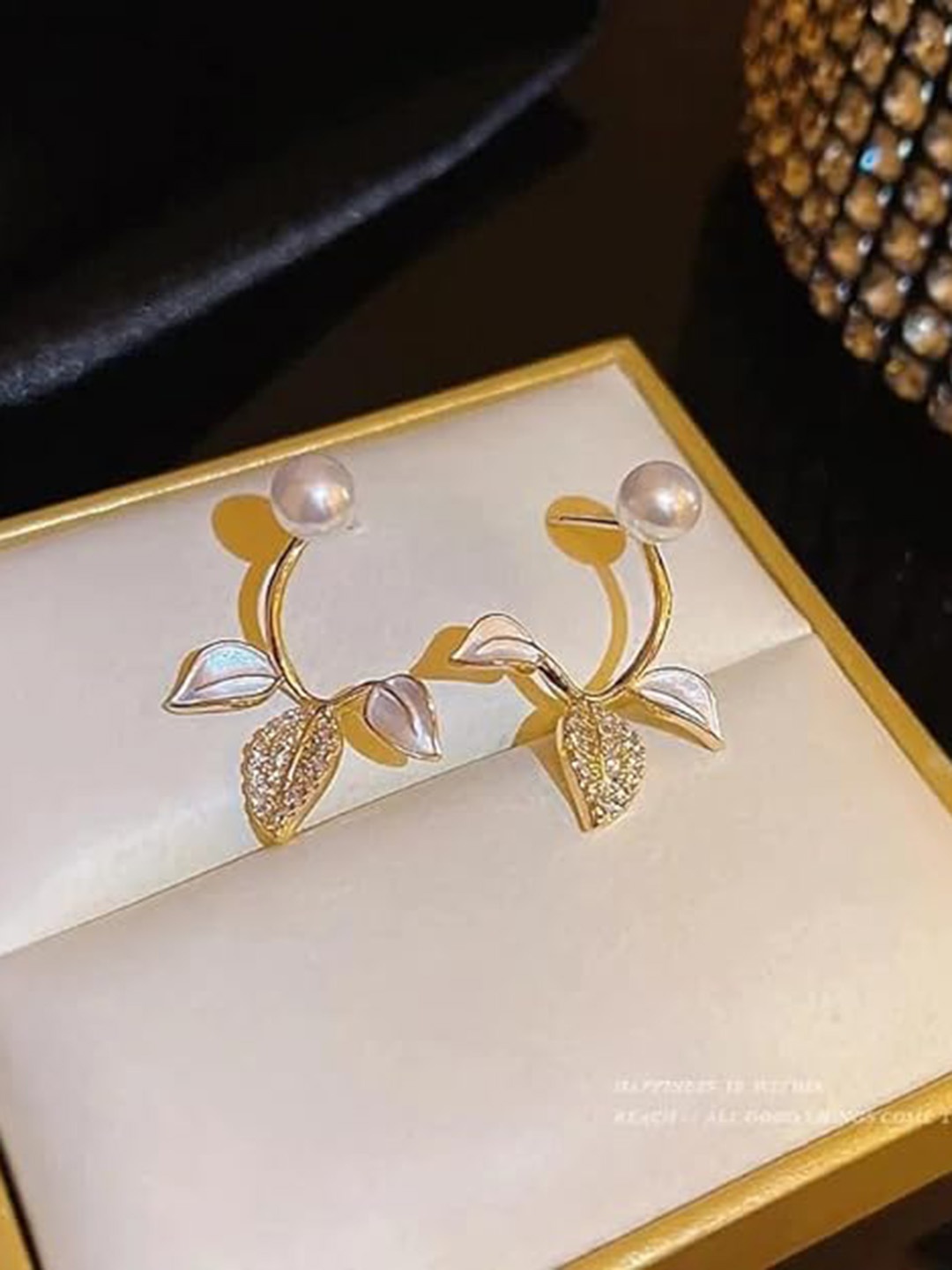 

Xivir Silver-Plated Contemporary Drop Earrings, Gold