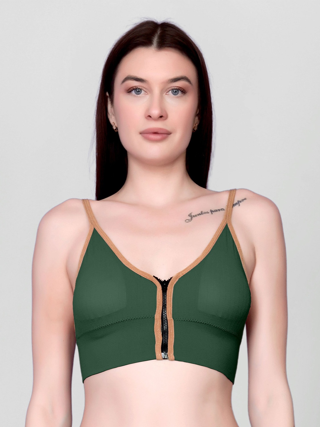 

Spiaty Full Coverage Removable Padding Everyday Bra- All Day Comfort, Green