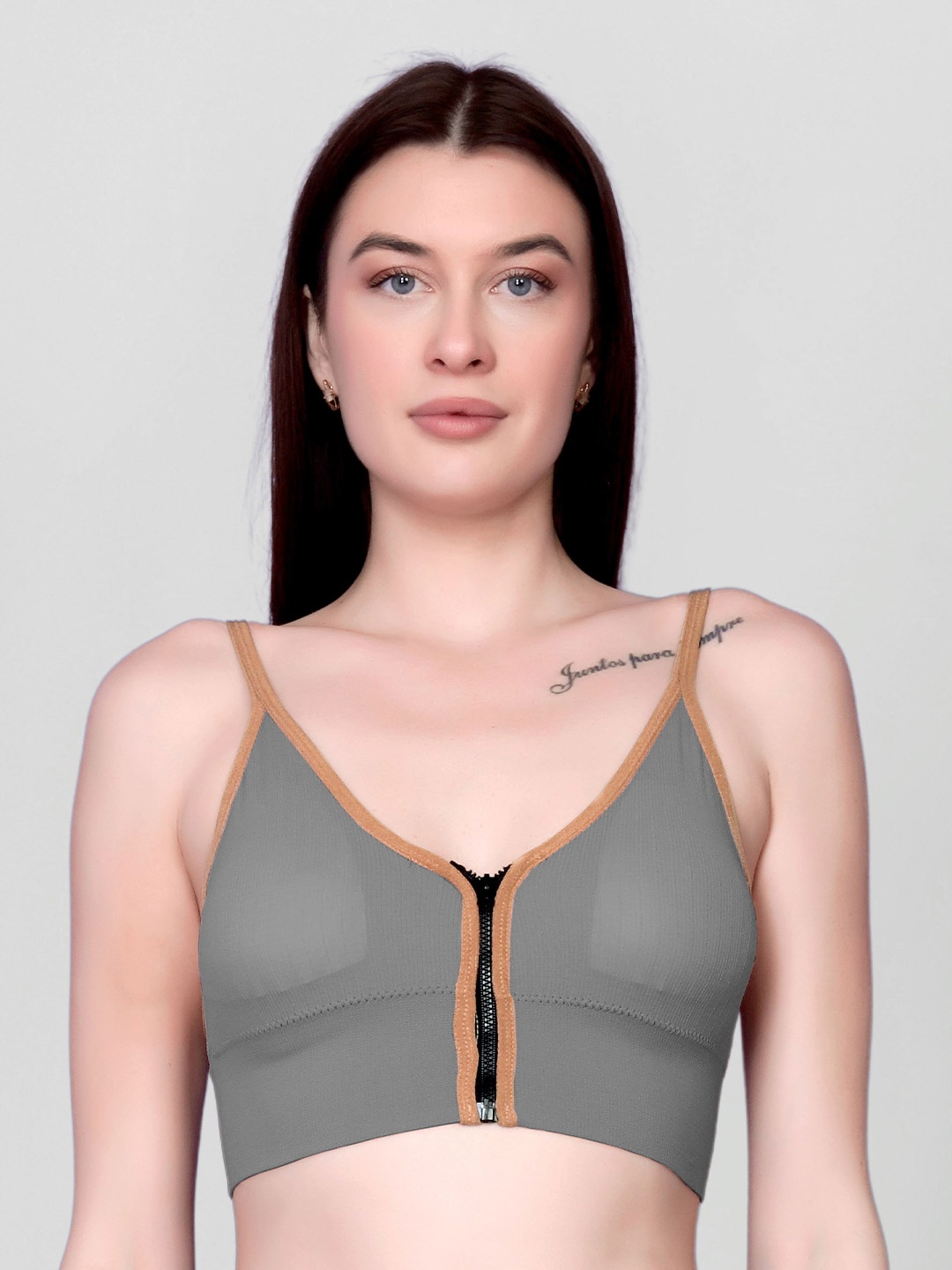 

Spiaty Full Coverage Removable Padding Everyday Bra With All Day Comfort, Grey