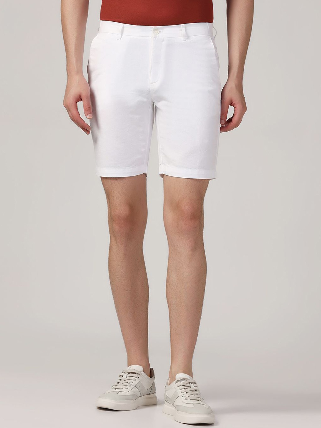 

Blackberrys Men Mid-Rise Slim Fit Cotton Regular Shorts, White