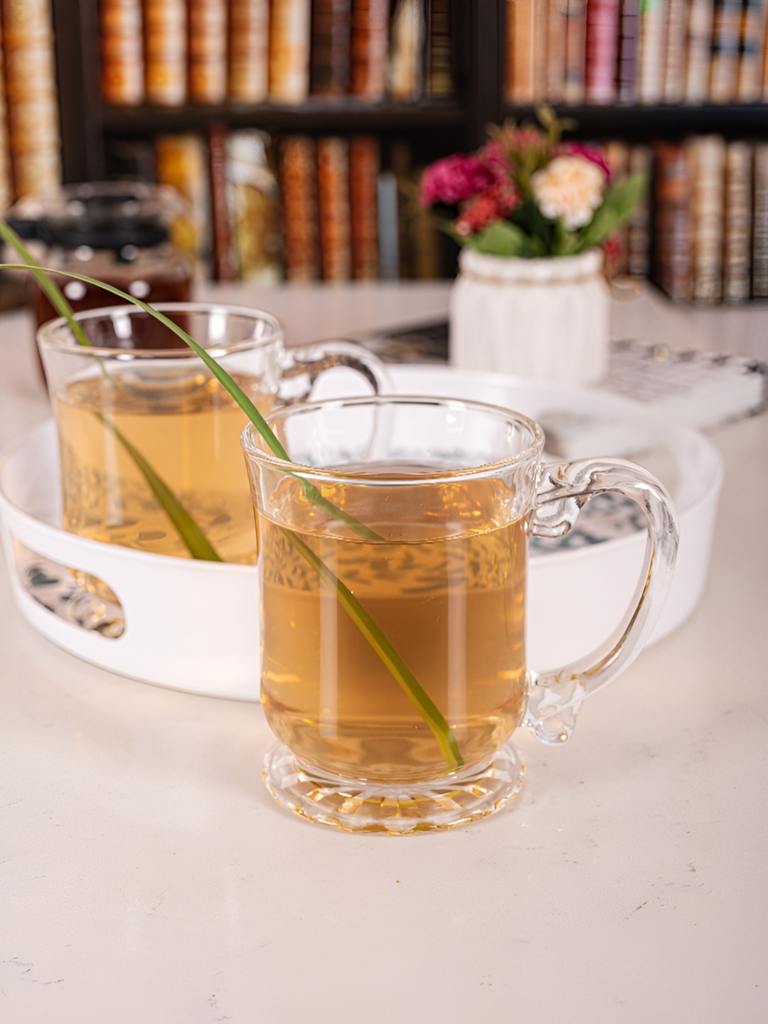 

Aura Transparent 2 Pieces Glass Glossy Mugs 420 ml Each
